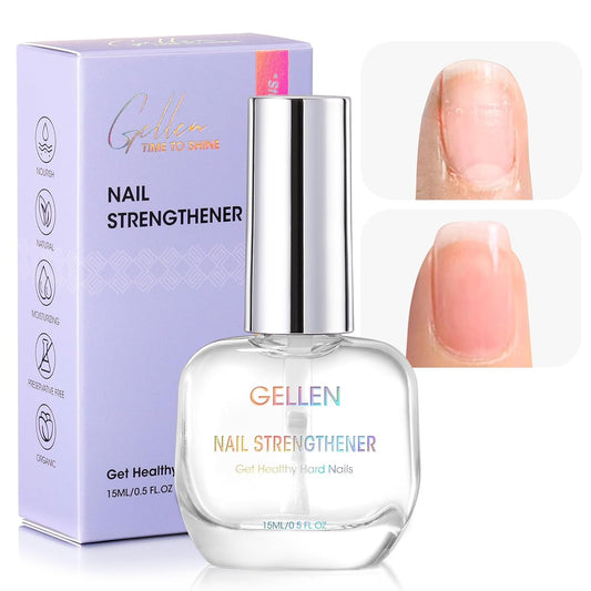 GELLEN Unscent Nail Strengthener, Pro Care 8-In-1 Air Dry Clear Nail Repair Growth Treatment for Weak Nails, Non-Polish, Strengthens & Protects Nails Growth Calcium Keratin Nourish 15ml