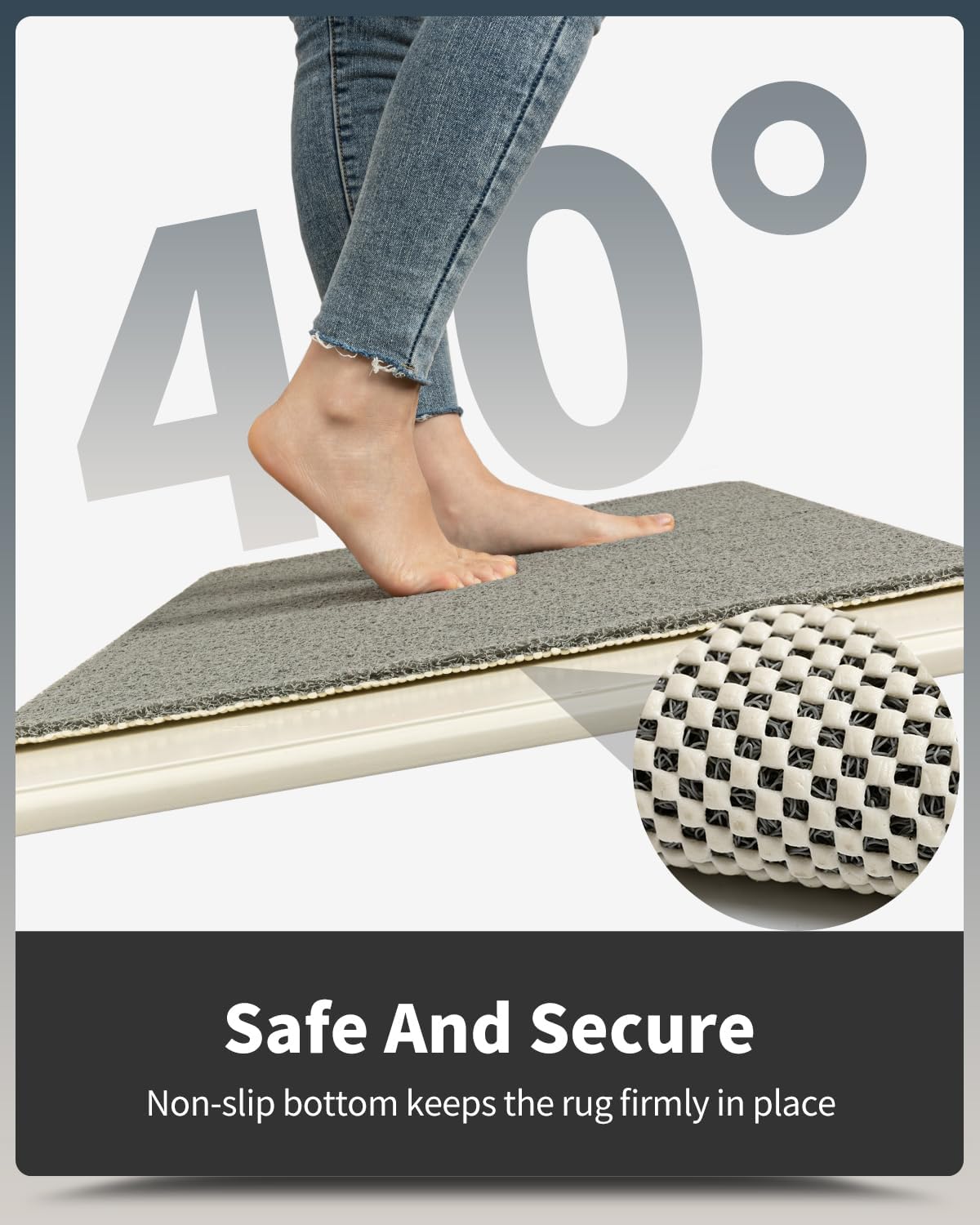 Non-Slip Bathtub Mat, 16x24 Inch, Shower Mats for Bath Tub, PVC Loofah Bathroom Mats for Wet Areas, Quick Drying Foot Scrubber Mat