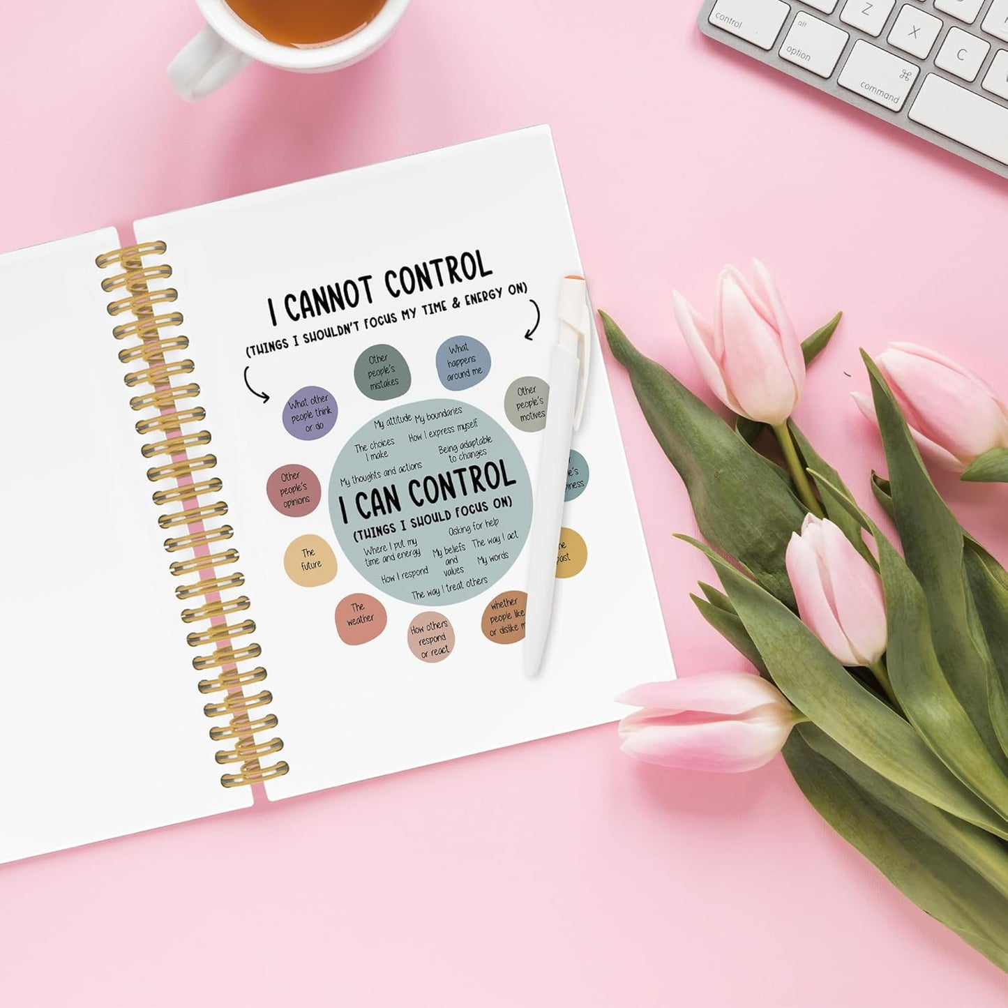 XPH Mental Health Spiral Notebook, Psychology Gifts Journaling Notebook for Note Taking, Therapist Hardcover Journals for Therapy Office 160 Pages 5.5 x 8.3 Inch, Mental Health Gifts for Women Men