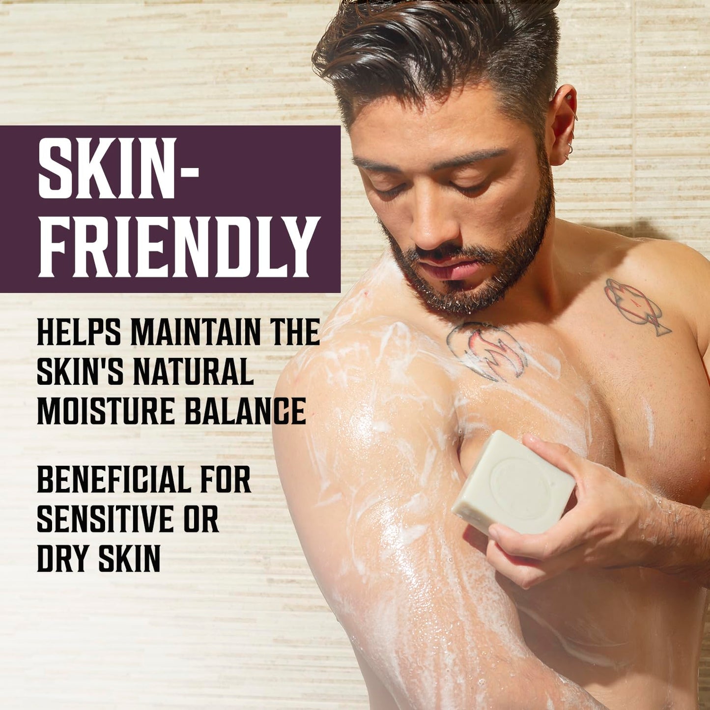 Viking Revolution Clary Sage Natural Soap for Men - Mens Soap Bar with Essential Oils Cold Pressed Bar Soap for Men - Nourishing Mens Bar Soap with Coconut Oil, Shea Oil, Almond Oil (2 Pack)