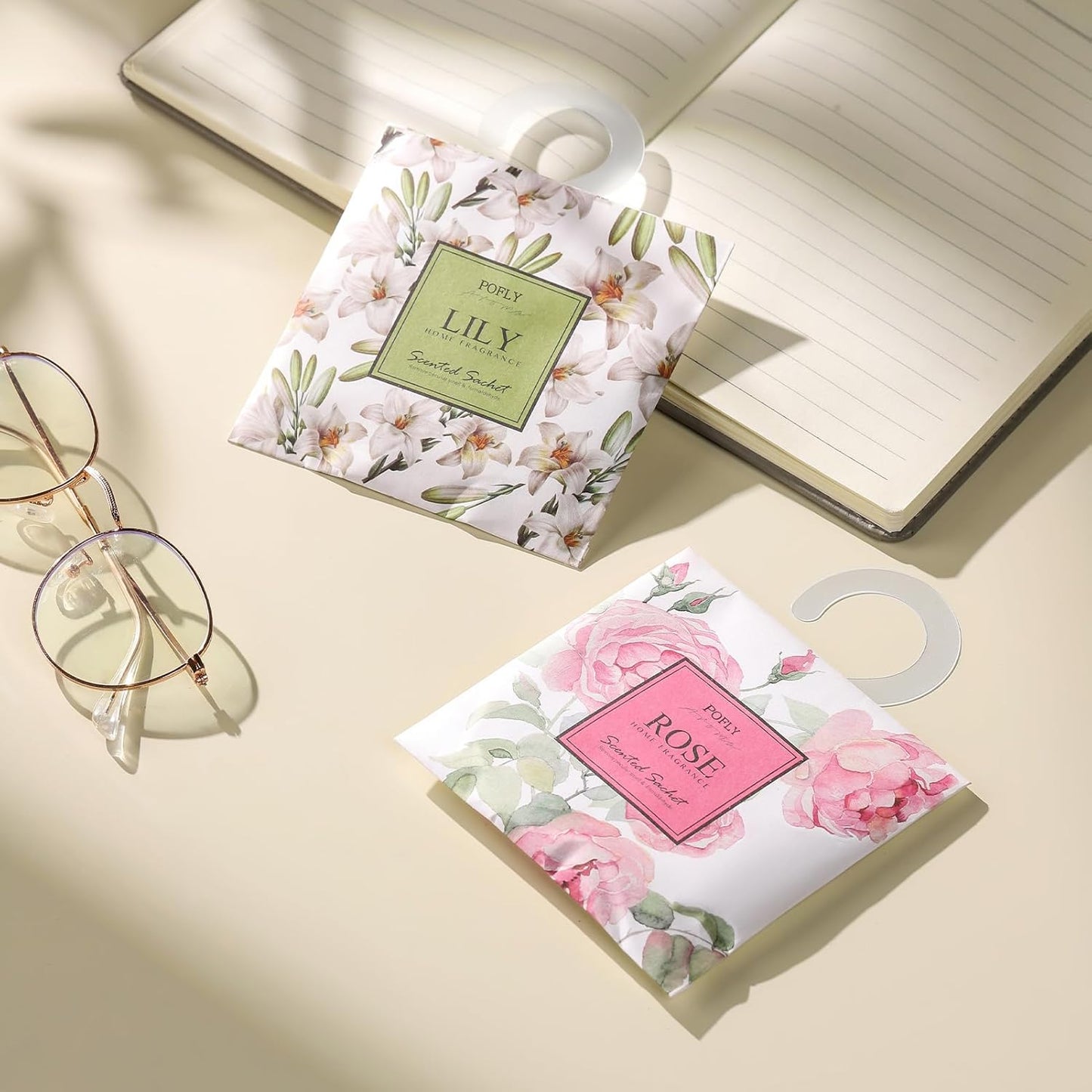 12 Packs Sakura Scented Sachets – Long-Lasting Air Freshener & Closet Deodorizer for Drawers, Closets, Cars & Wardrobes