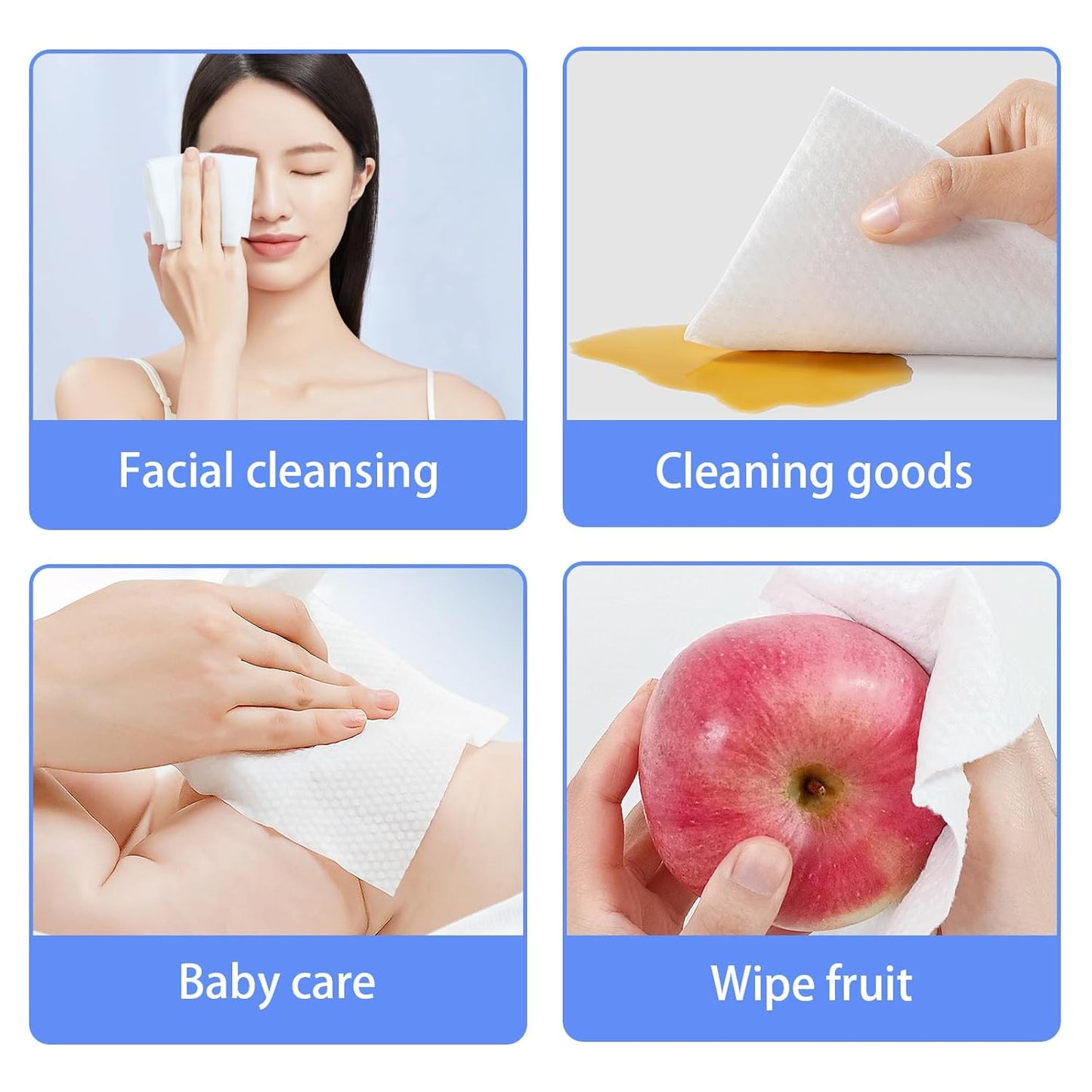 Disposable Face Towel, Compressed Towels, Coin Towels for Travel Camping Hiking, Magic Towel Portable Soft Tissue Wipes Hand Face Home Beauty (300 piece, 8×8inch)