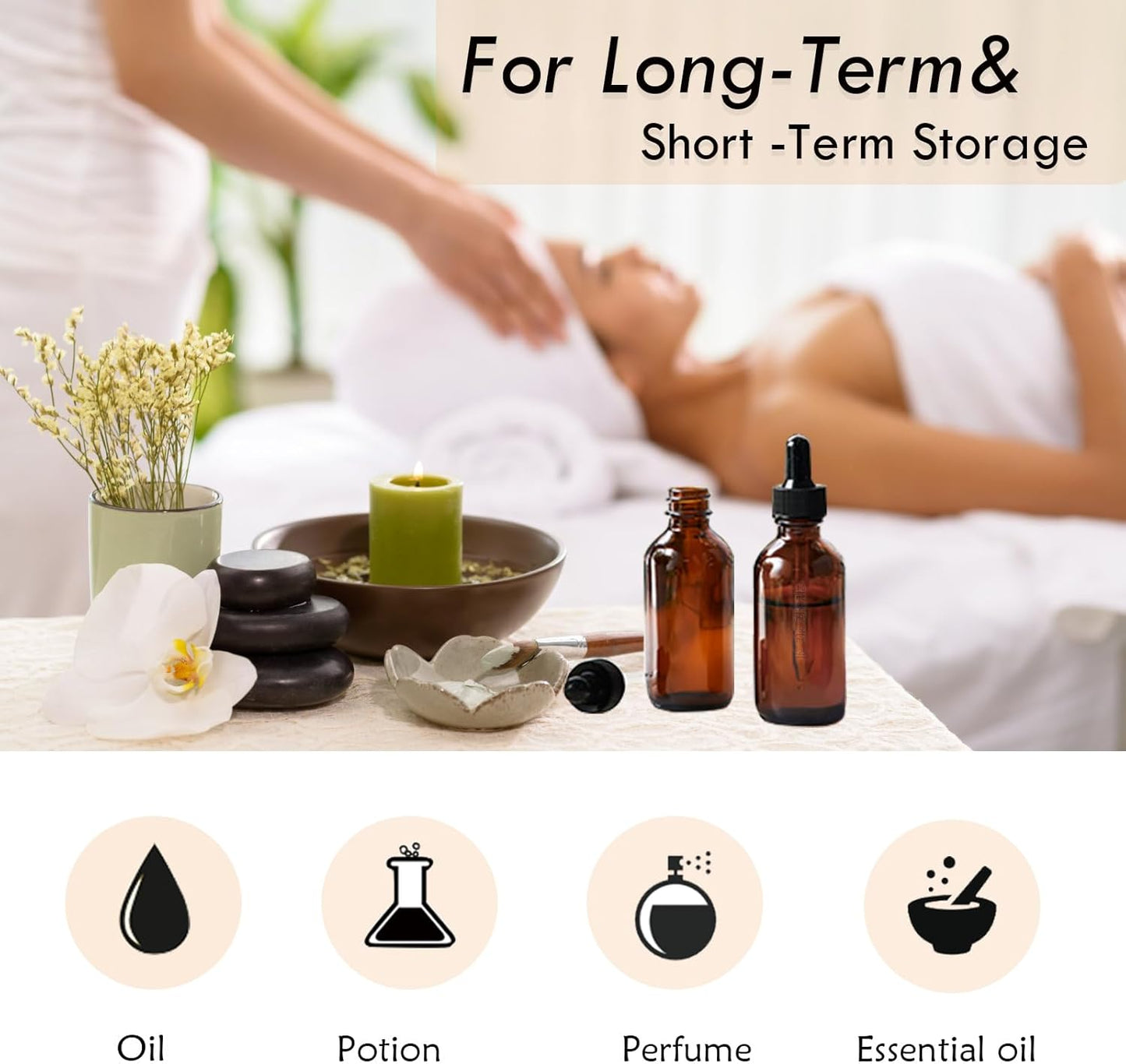 14Pack 2oz Tincture Bottles With Dropper Amber Glass Dropper Bottle with Measured Eye Dropper Funnels, Labels,60ml Empty Bottle Brown for Homemade Vanilla Essential Oil,Hair Oil,Herbalism,Liquids