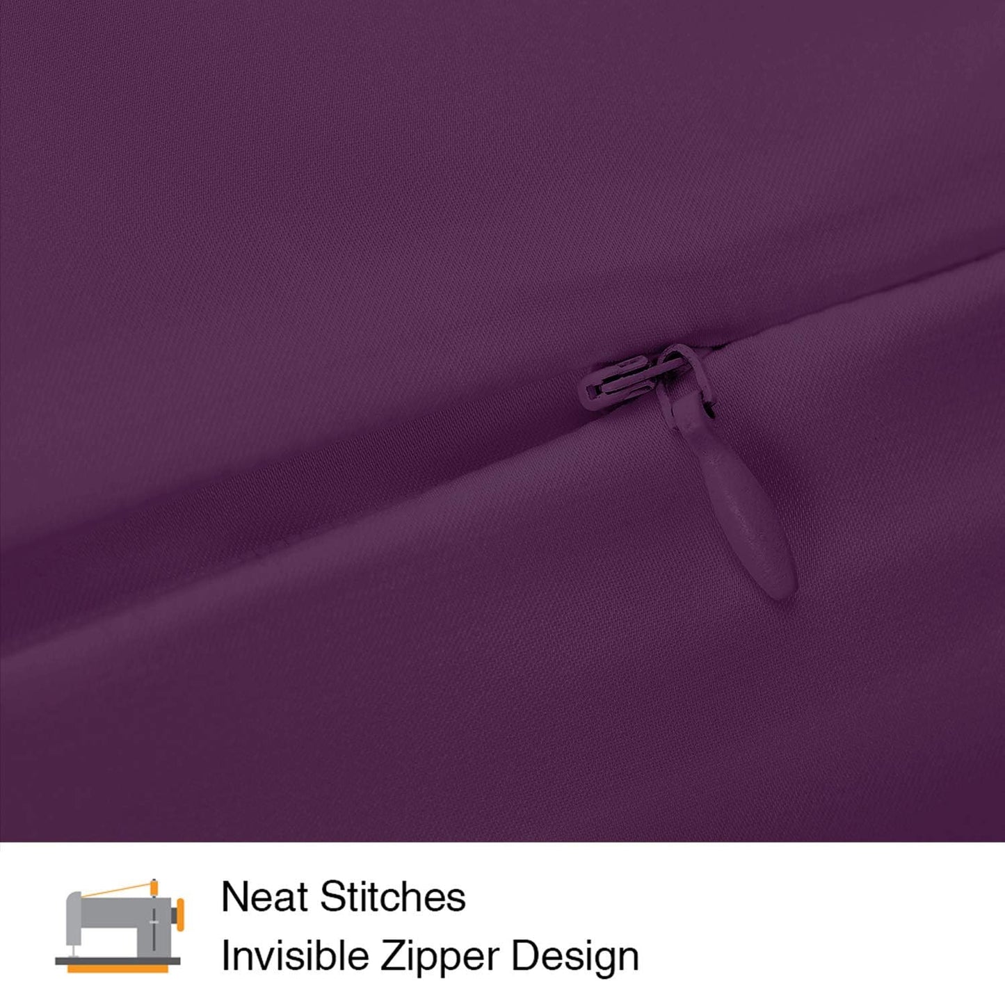 INSSL Mulberry Silk Pillowcase fr Hair and Skin Health, Natural Silk Pillow Cover with Hidden Zipper Both Side Silk1 pcs (Dark Purple, Queen 20"x 30")