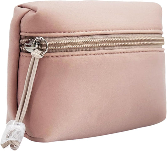 YDR Period Bag for Women, Soft Cotton Sanitary Napkin Storage Bag, Cute Cosmetic Pouch for Travel with Zipper