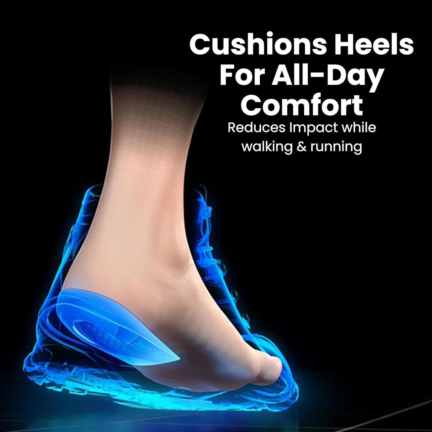 Metatarsal Pads Women | Heel Inserts for Women | Ball of Foot Cushions (2 Pairs Foot Pads) All Day Pain Relief and Comfort One Size Fits Shoe Inserts (Blue, Unisex 2.5cm)