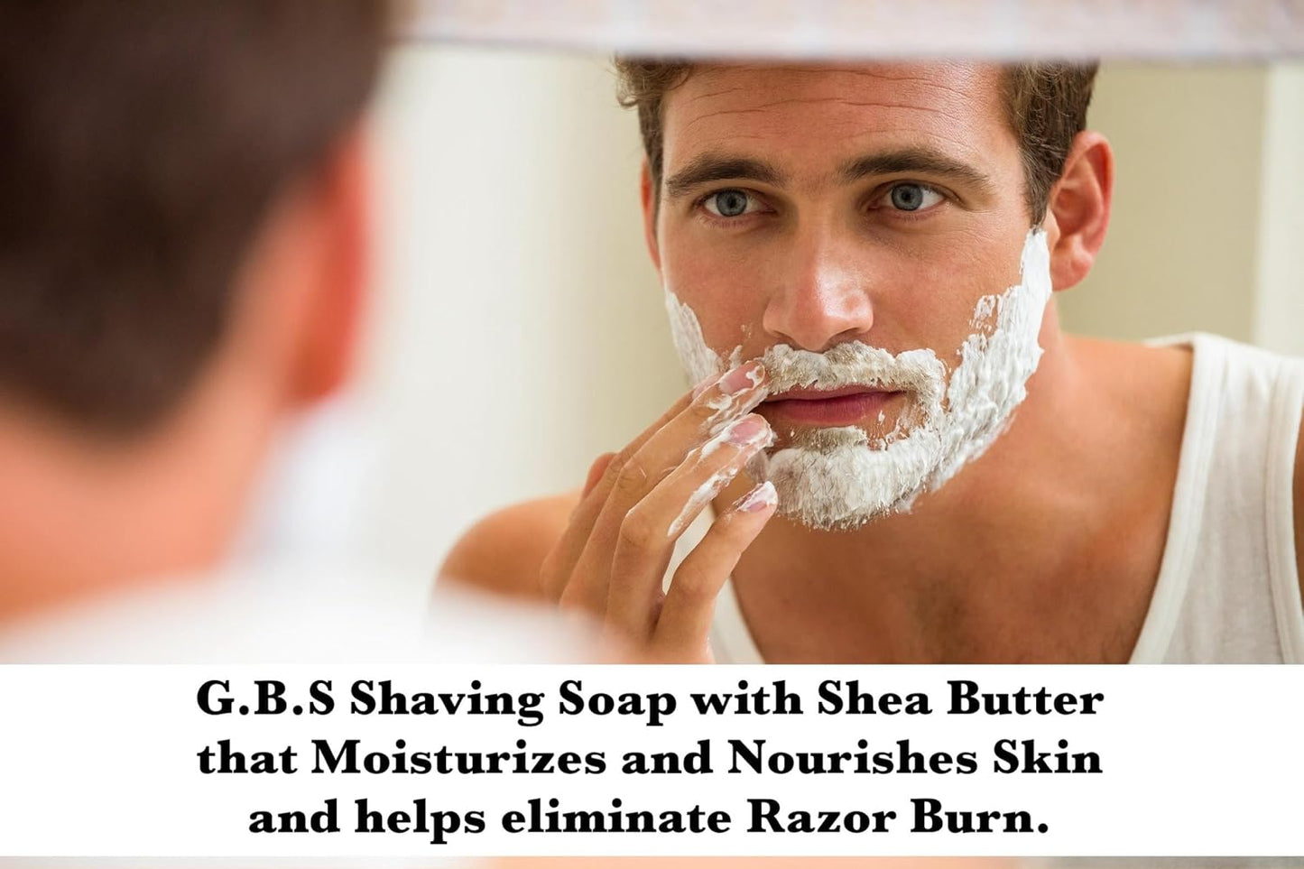 G.B.S Men's Shaving Soap All Natural Enriched with Shea Butter and Glycerin, 3-Ounce Each, Variety Pack Pack of 5