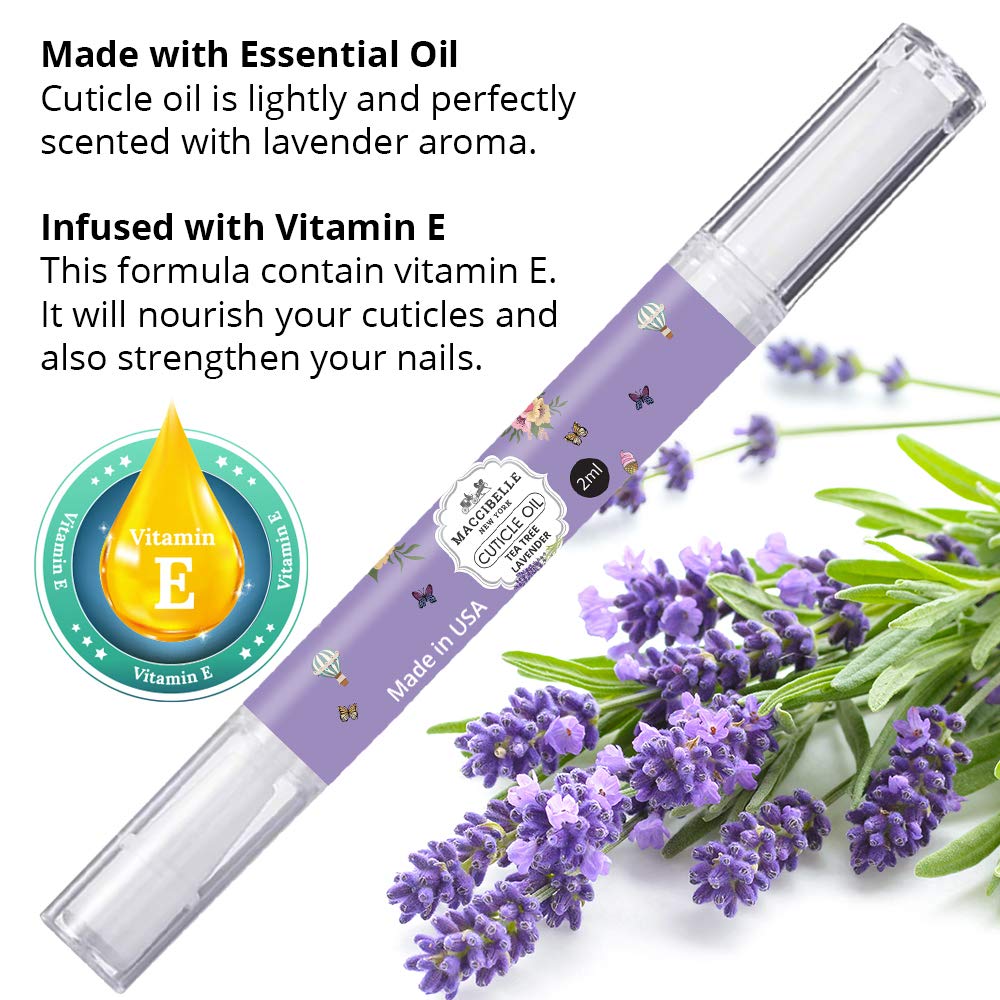 Maccibelle Pure Cuticle & Nail Oil Pen 2ml Heals Dry Cracked Cuticles (Pomegranate + Lavender)