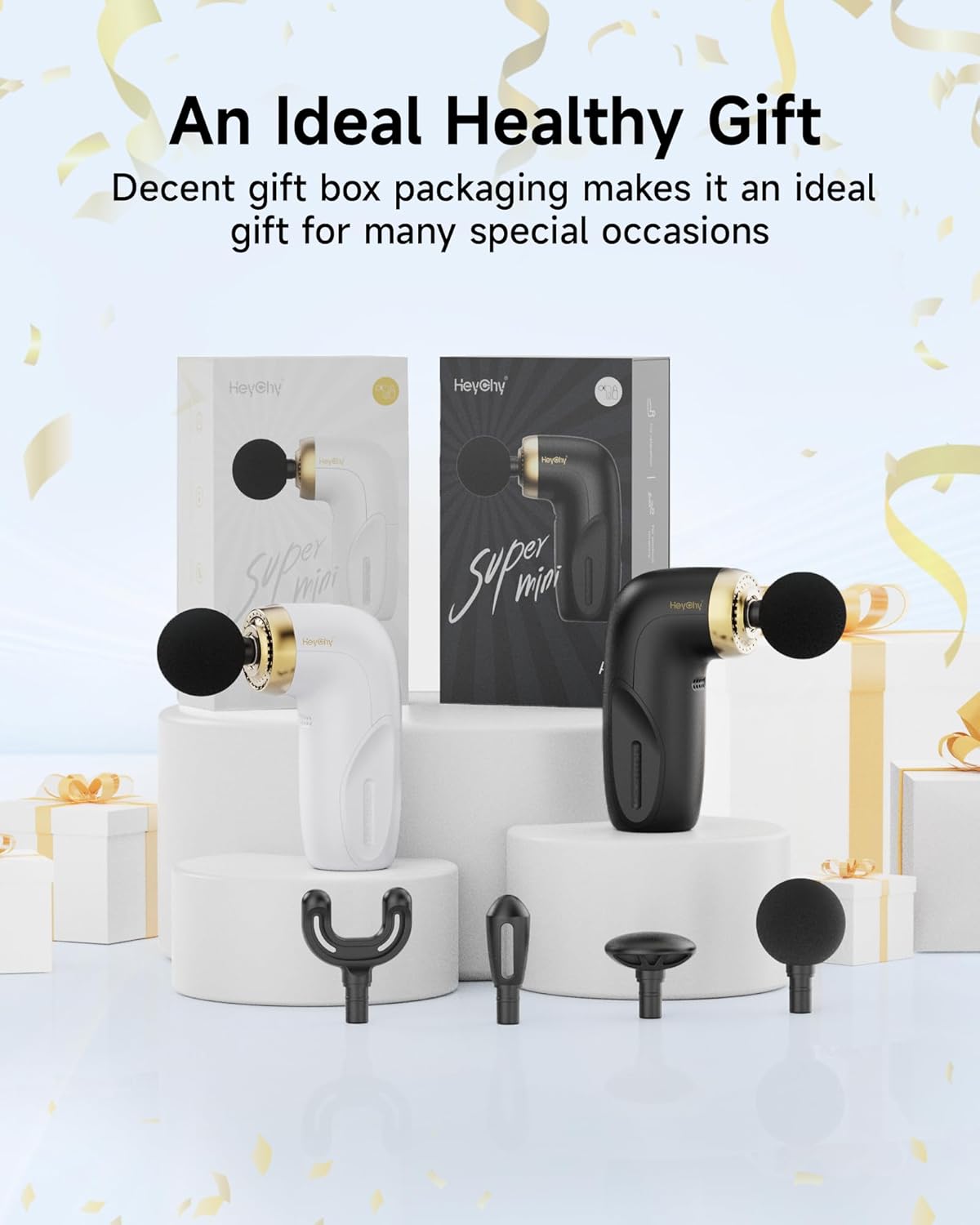 A1 Super Mini Massage Gun, Percussion Deep Tissues Muscle Massager, Travel Massage Gun, Compact Sports Massager, Portable Handheld Massager for Office Gifts for Him/Her, Home, Athletes(Black)