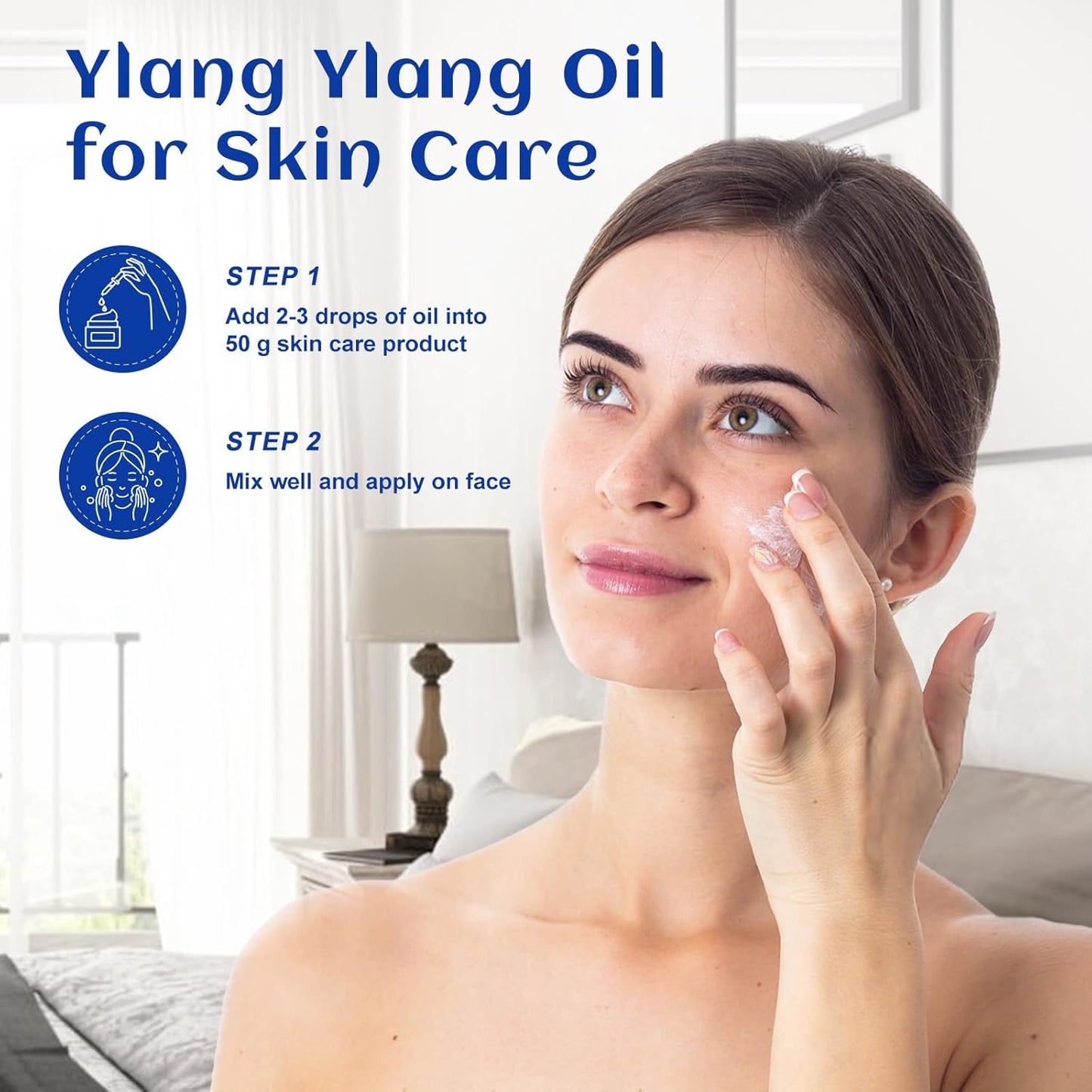 HIQILI 0.33 Fl Oz Ylang-Ylang Essential Oil, Long-Lasting Scent for Diffusers, Perfumes, Aromatherapy, DIY - 10 ML