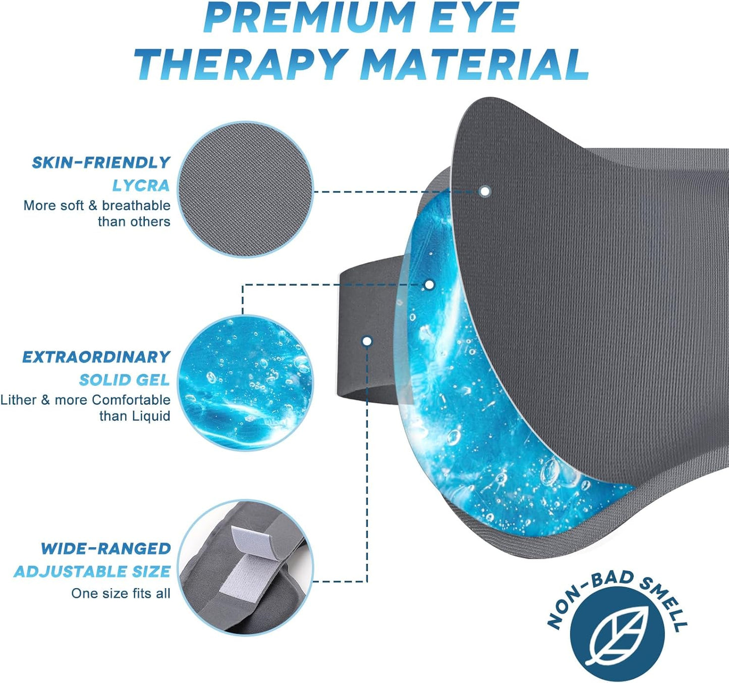 2Pack Gel Cooling Eye Mask, Reusable Cold Eye Masks for Sleep Hot&Cold Therapy Compress Ice Pads for Puffiness, Dark Circles, Dry Eyes, Headaches, Stress Relief (Pink/Grey)