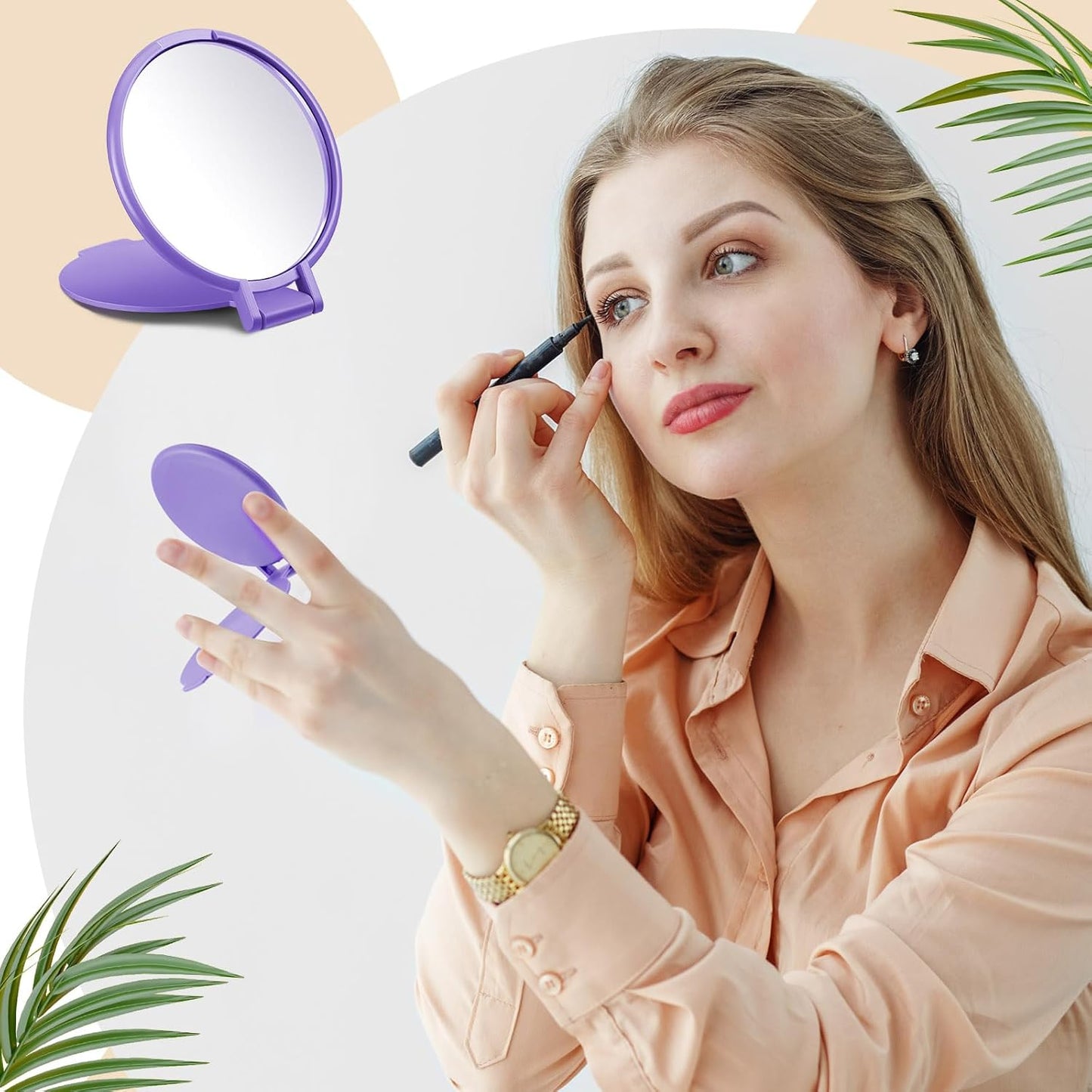 Juexica 360 Pcs Compact Mirror Bulk for Women Mini Folding Mirror Portable Pocket Makeup Round Small Vintage Travel for Cosmetic Purse Bag Gifts Mom Daily Use (Classic Colors)