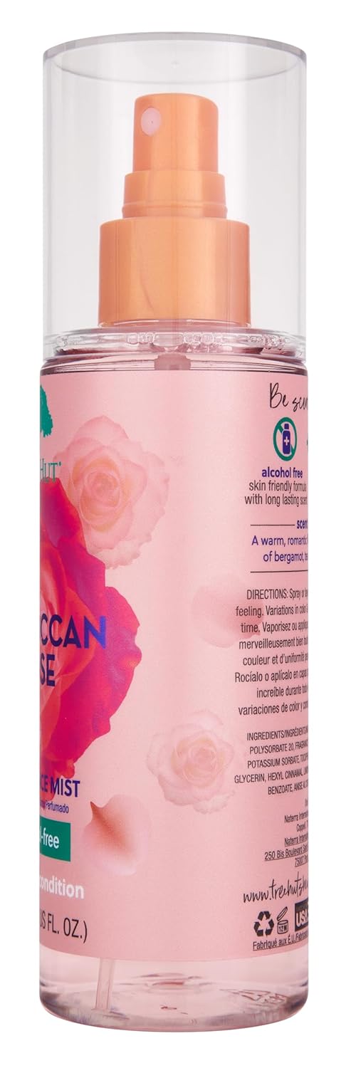 Tree Hut Moroccan Rose Fragrance Mist, Refreshing Body Spray & Body Mist with Essential Oils, Light Sheer Floral Scent for Women, Perfect for Everyday Wear & Scent Layering, 6 fl oz