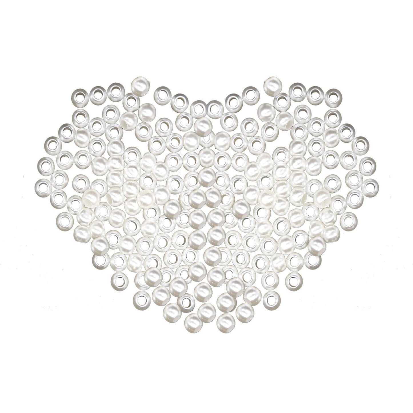 SEVENHEAD 50 Pcs Dreadlock Beads Highlight ABS White Pearl Dreadlocks Beads Hair Braid Clips Hair Decoration for Braids(White Pearl)