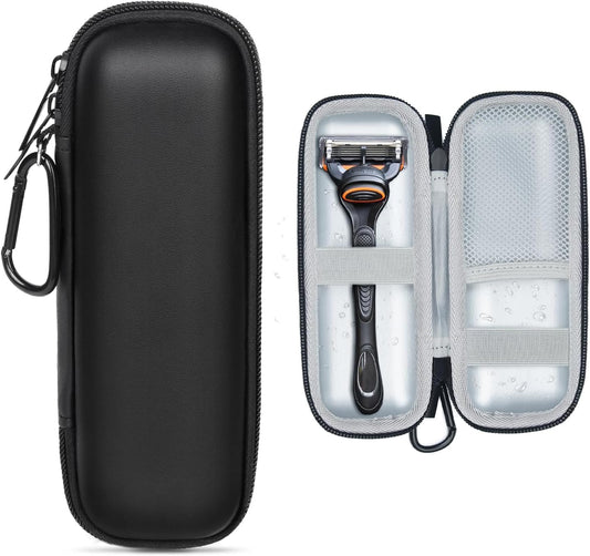 Razor Travel Case for Gillette Fusion5, Mach3, ProGlide Shield Men's Razor & Harrys, Shockproof Waterproof Case