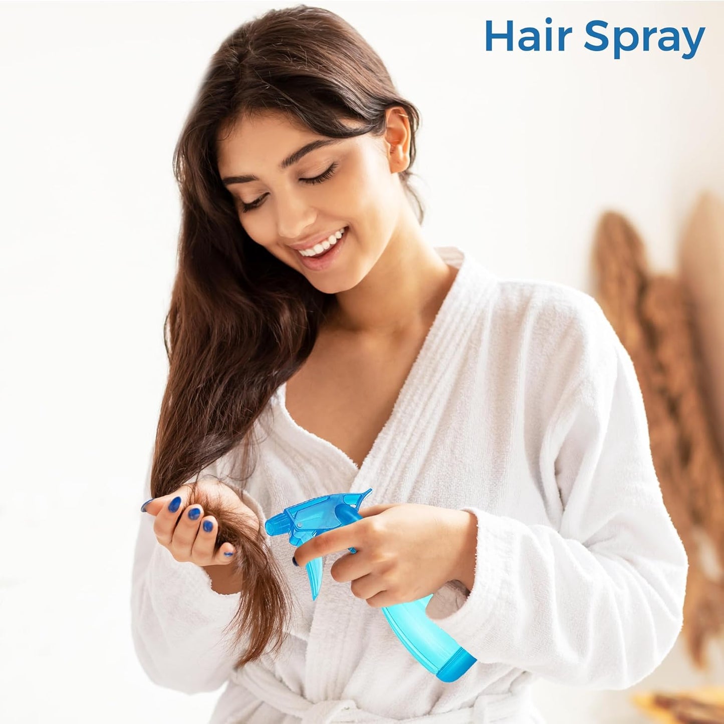 DilaBee Blue Spray Bottle (1-Pack 12 Oz) - Adjustable Nozzle Water Spray Bottle for Hair, Plants, Cleaning Solutions, BBQ. Plant Sprayer, Hair Mister, Squirt Bottles for Liquids - Food-Safe BPA-Free