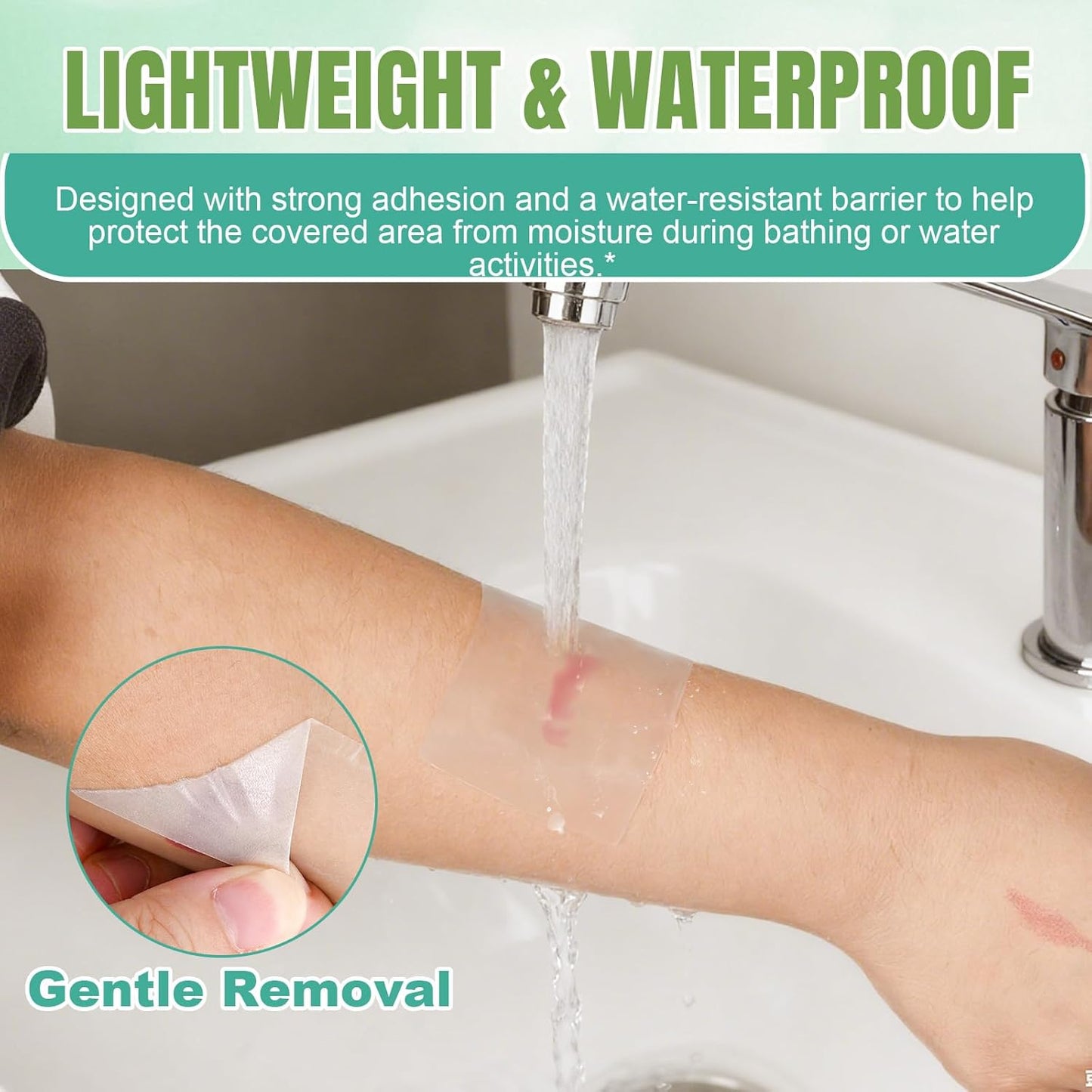 Hydrocolloid Bandages Roll for Wound Care Cut to Size Wound Dressing Hydrocolloid Patch Bandages with Self-Adhesive for Burn, Blister, Acne Care, Sterile and Waterproof (2in X 12ft)