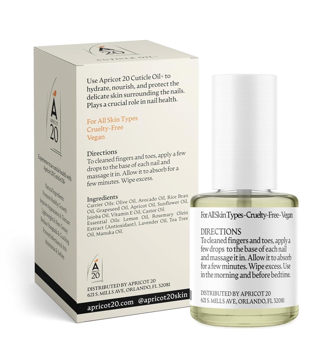 Cuticle Oil Plus, Natural Nail Care Treatment with Essential Oils, Vegan, Cruelty-Free, 0.33 fl oz