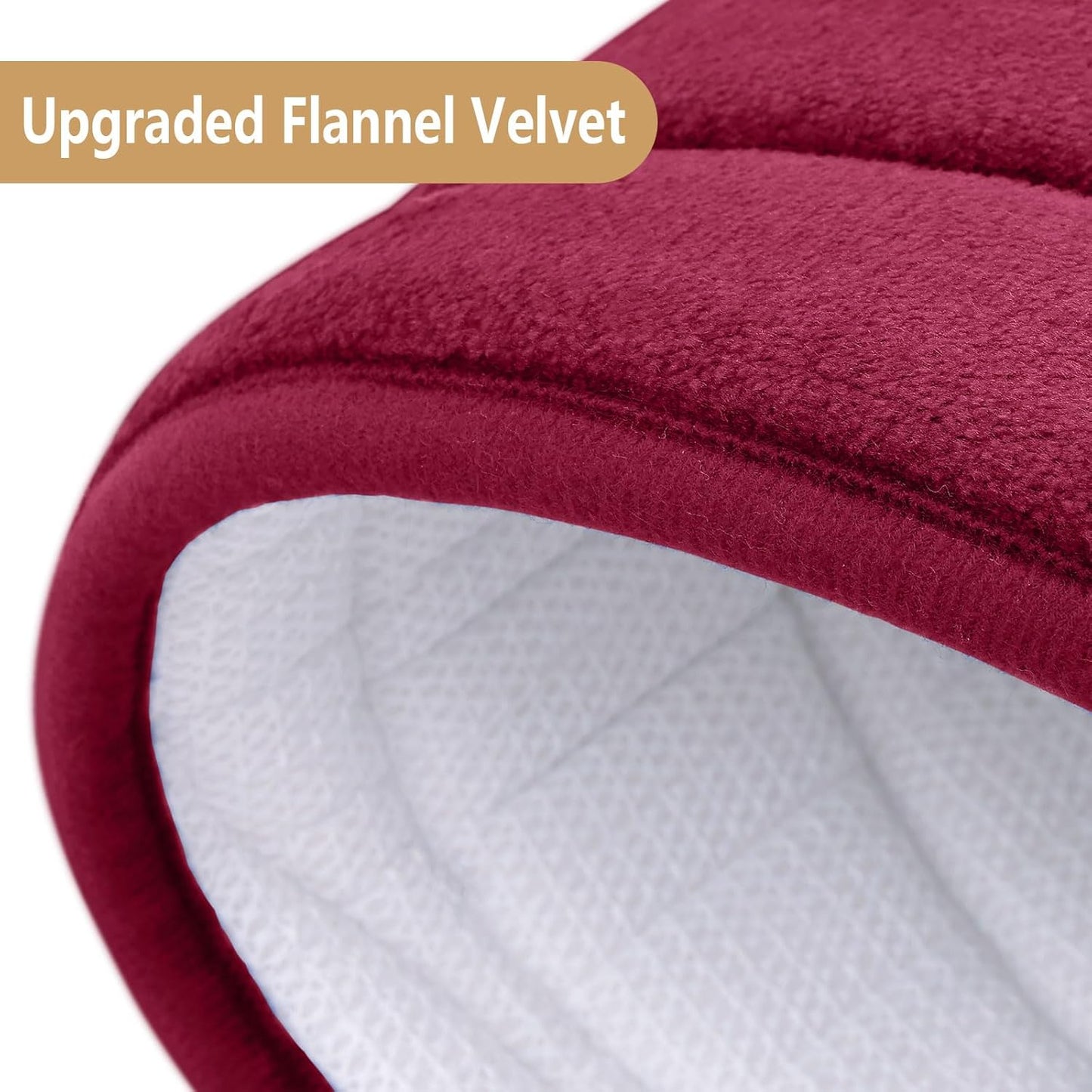 Buganda Memory Foam Bathroom Rug Mat 47x17, Extra Soft and Absorbent Bath Mats, Non-Slip and Machine Washable Bath Rugs for Bathroom Floor,Tub and Shower, Burgundy