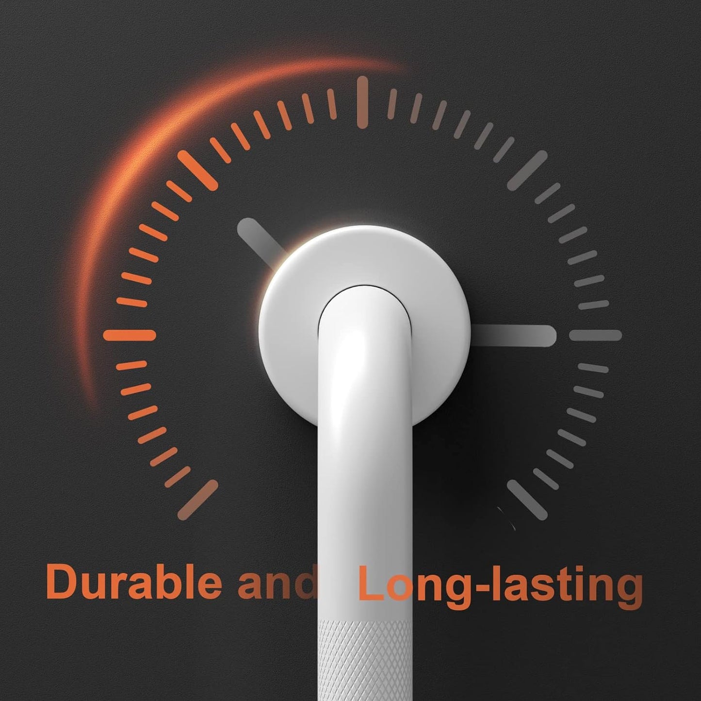 2 Pack White Grab Bars 32 Inch, 1.25" Diameter Anti Slip Bathroom Grab Bar w/Knurled Grip, Handicap Grab Bar for Wall, Shower Handle Safety Handrail for Senior