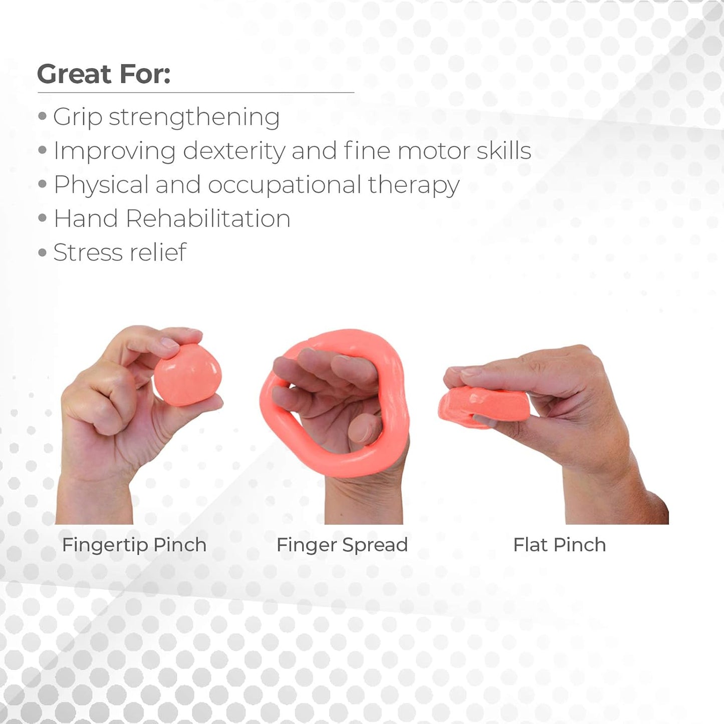 Sammons Preston Therapy Putty, Therapeutic Hand Exerciser, Theraputty for Finger and Hand Rehabilitation, Exercise Putty to Improve Hand Grip Strength, Occupational Therapy, 4 Ounce, Medium Soft, Red