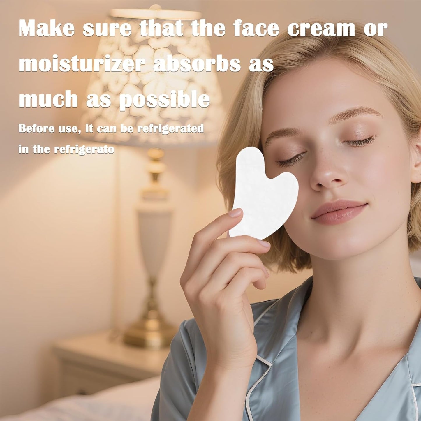 Jade Roller Gua Sha Tools - Nature Gua Sha Facial Tool Skin Tightening Face Massager Anti-Aging Jade Face Roller Puffiness Reducing Guasha Stone for Women Men (White)