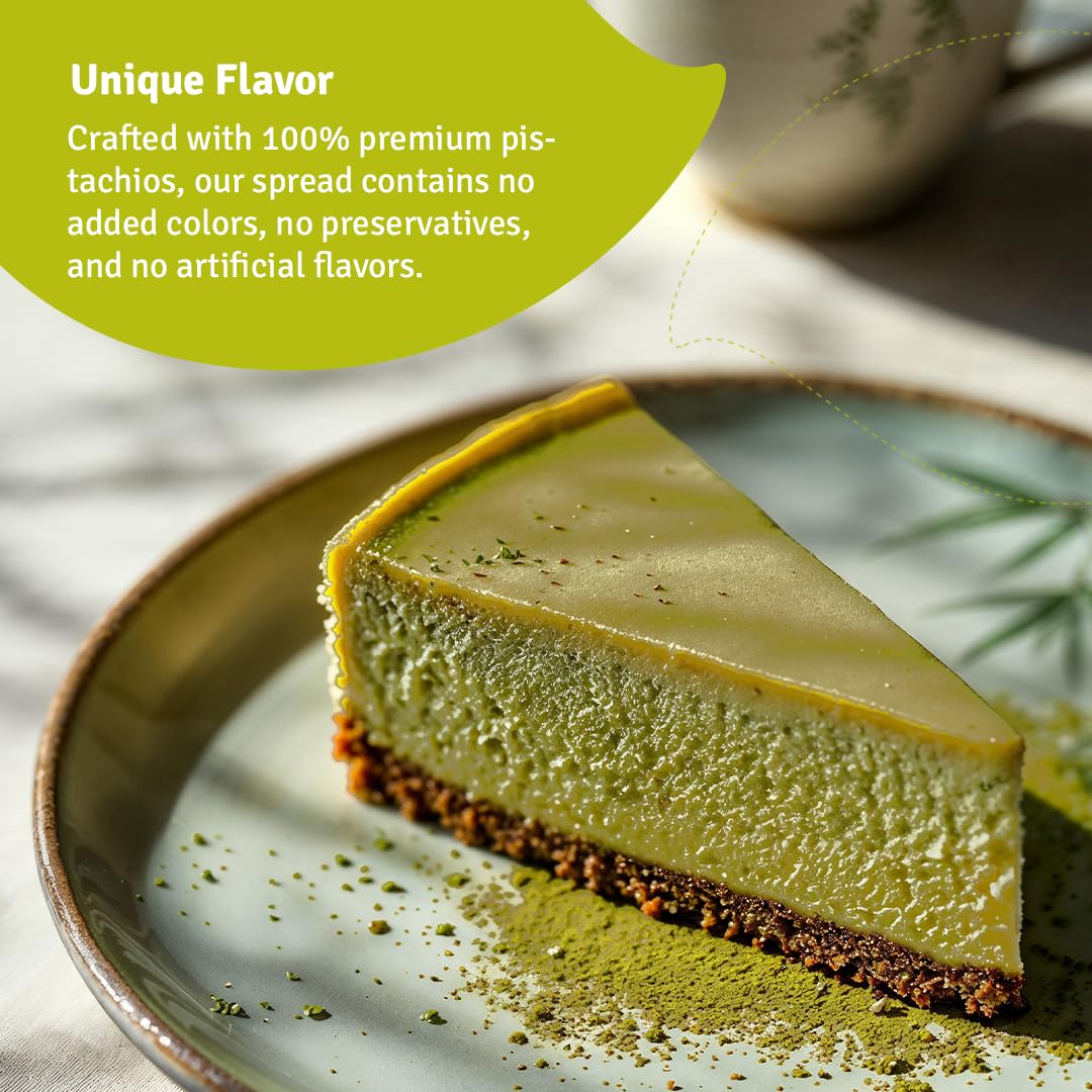 Nuuva Foods Pistachio Spread | Rich & Nutty Pistachio Cream for Dubai Chocolate Bar | Smooth Nut Butter & Spreadable Cream | Perfect for Chocolate & Desserts (2.5 Lbs)