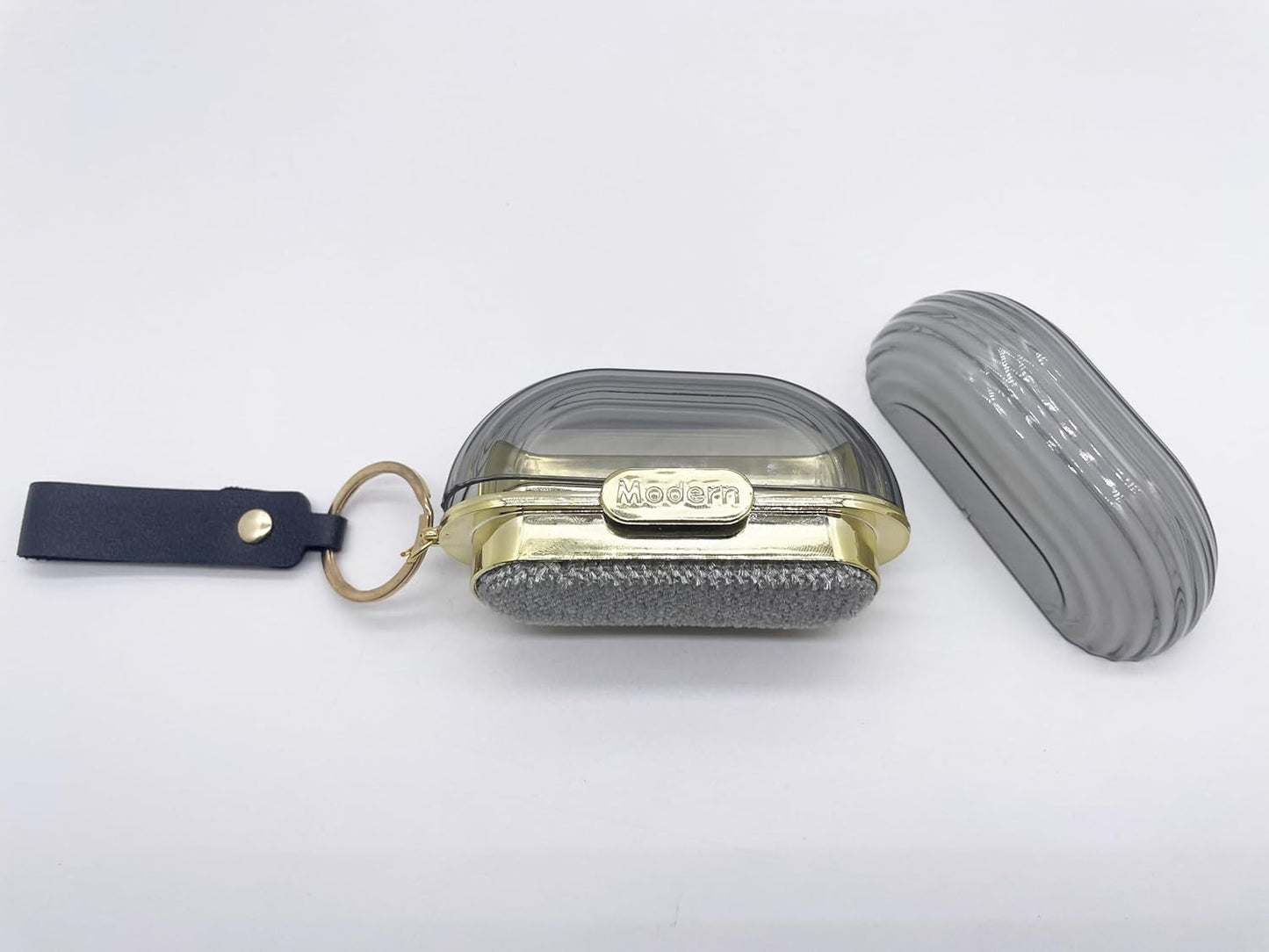 Handy Double-Sided Travel Lint Roller with Hand Strap, 7-Fill Luxury Clothing Bag Dust Fluff Adhesive Reusable Mini Extra Adhesive Dog Cat Pet Adhesive, Small Pocket Reusable Lint (Gray)