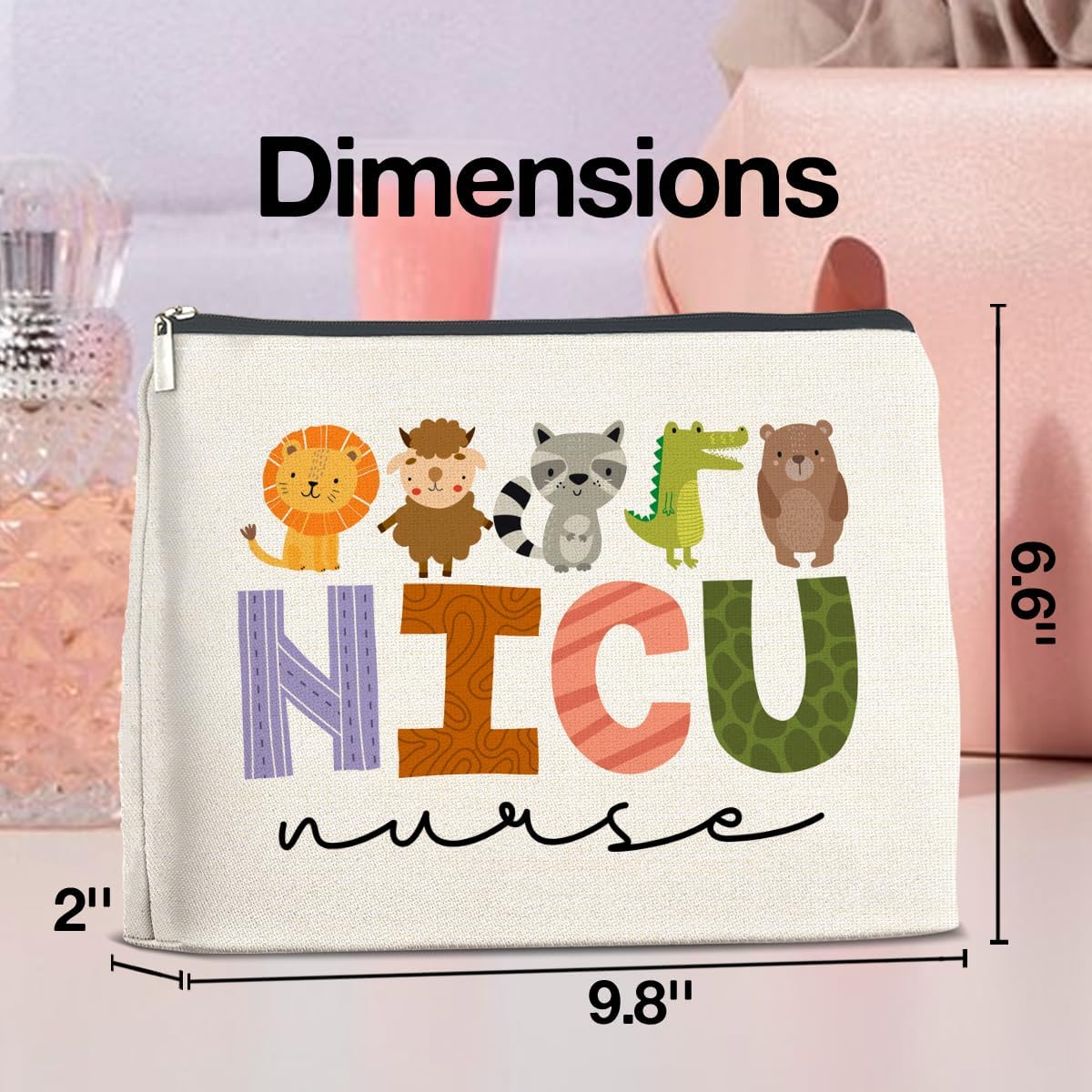 Nicu Nurse Makeup Bag Gifts for Women Nursing Gift Nicu Nurse Cosmetic Bag Zipper Pouch