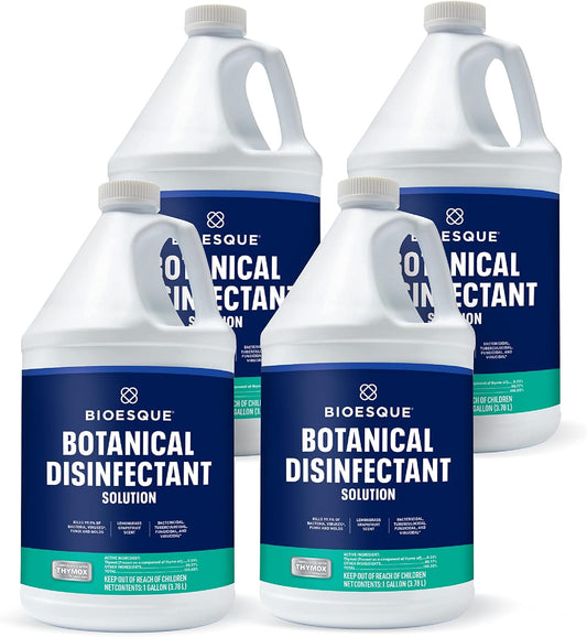Bioesque Botanical Disinfectant Solution, Heavy Duty Broad-Spectrum Disinfectant, Kills 99.9% of Bacteria, Viruses*, Fungi, & Molds, 1 Gallon (Pack of 4)