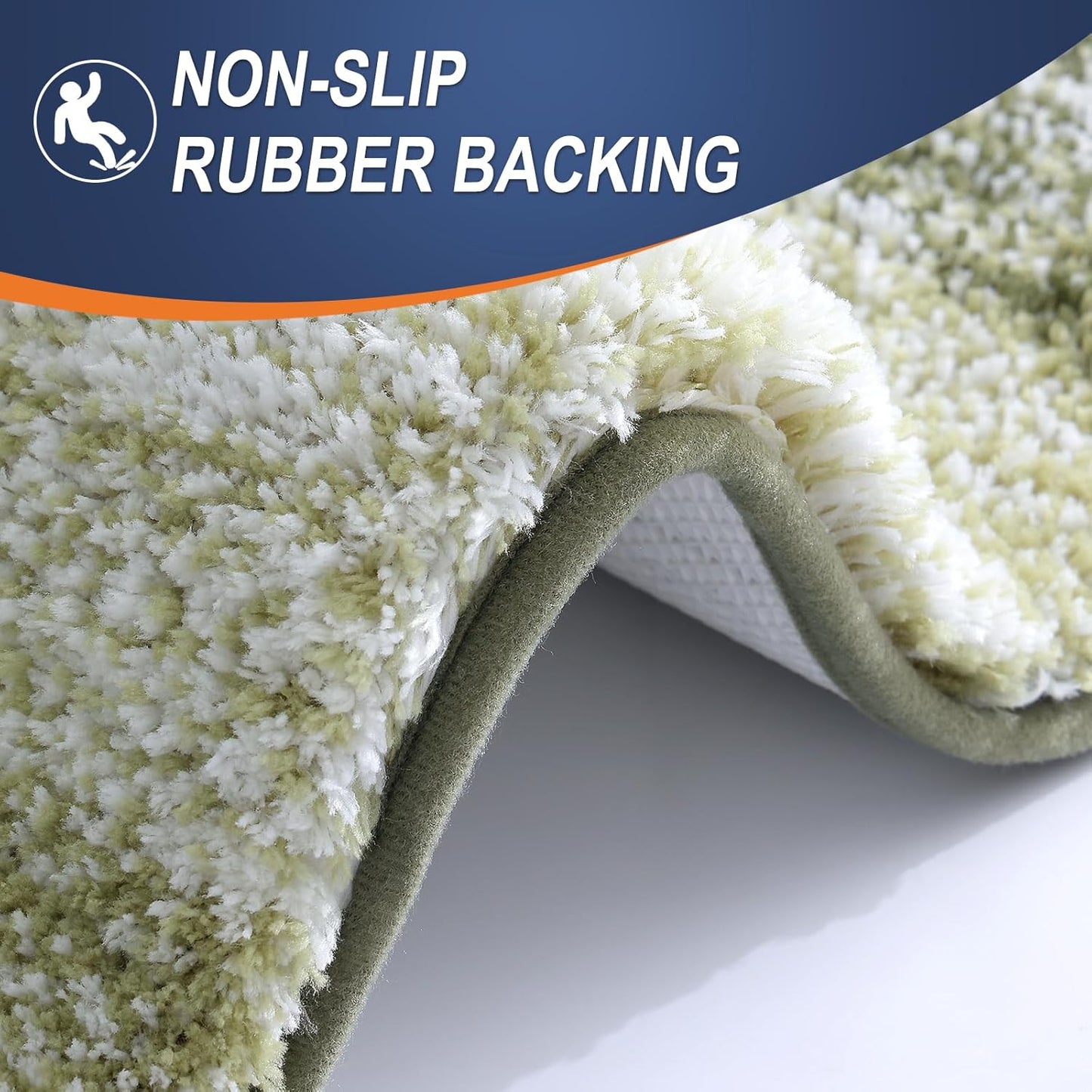 OLANLY Bathroom Rugs Mat 24x16, Extra Soft Absorbent Microfiber Bath Rugs, Rubber Backing, Quick Dry, Machine Washable Bath Mats for Bathroom Floor, Tub and Shower, Home Decor Accessories, Dark Green