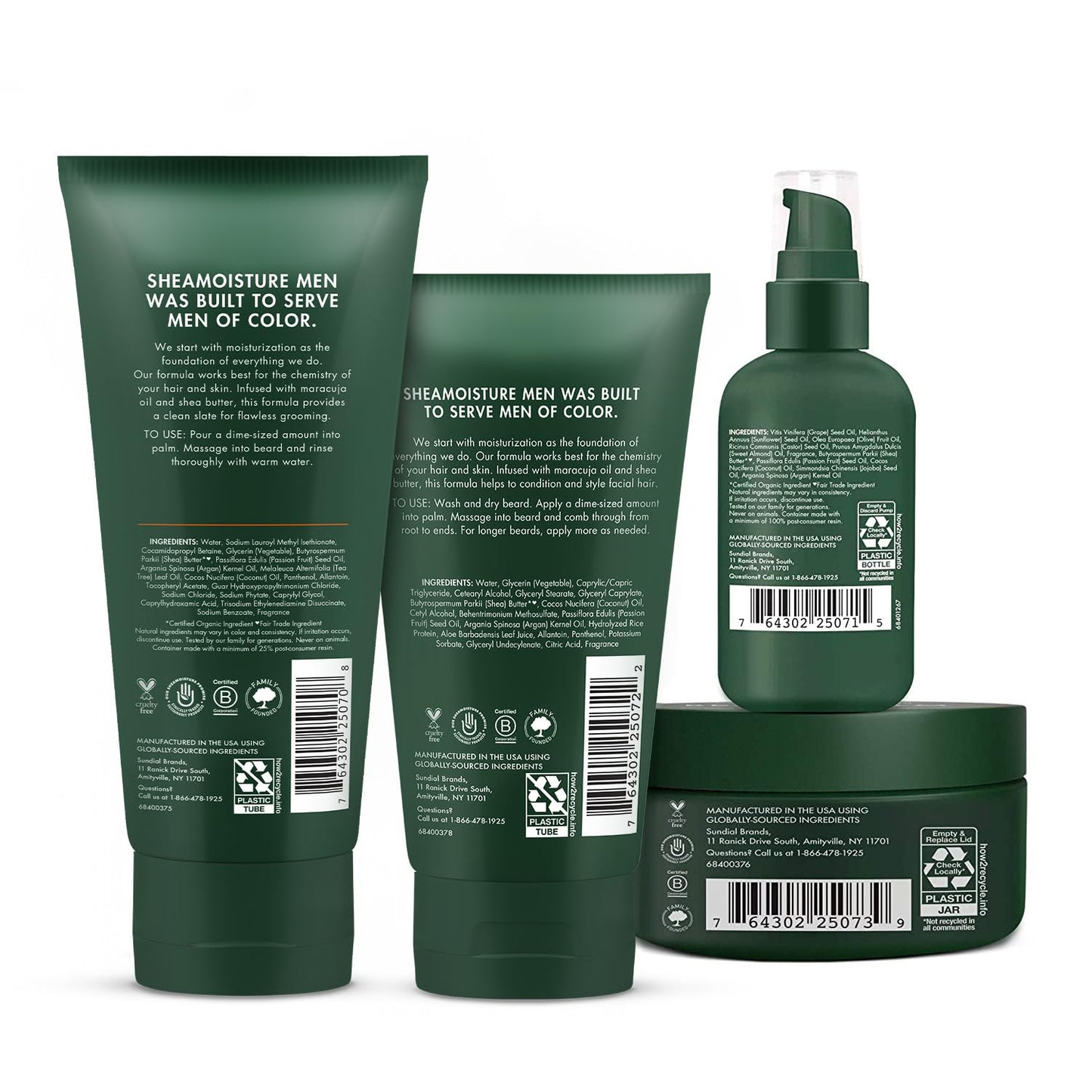 SheaMoisture Beard-Care Kit for Men, Includes Wash, Balm, Oil, Conditioner, Natural Shea Butter & Maracuja Oil, Great Gift