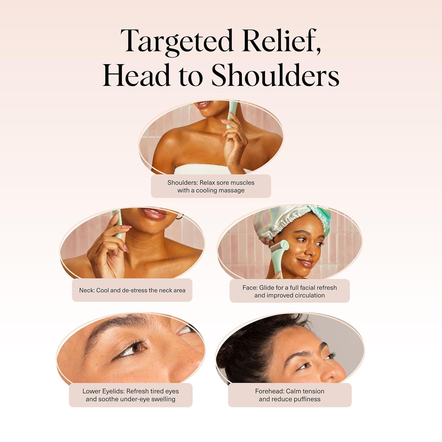 Kitsch Ice Roller for Face – Stainless Steel Face Ice Roller to Reduce Puffiness, Redness & Headaches – Cooling Facial Roller for Skin Care, Irritation Relief & Spa-Like Experience at Home - Mint