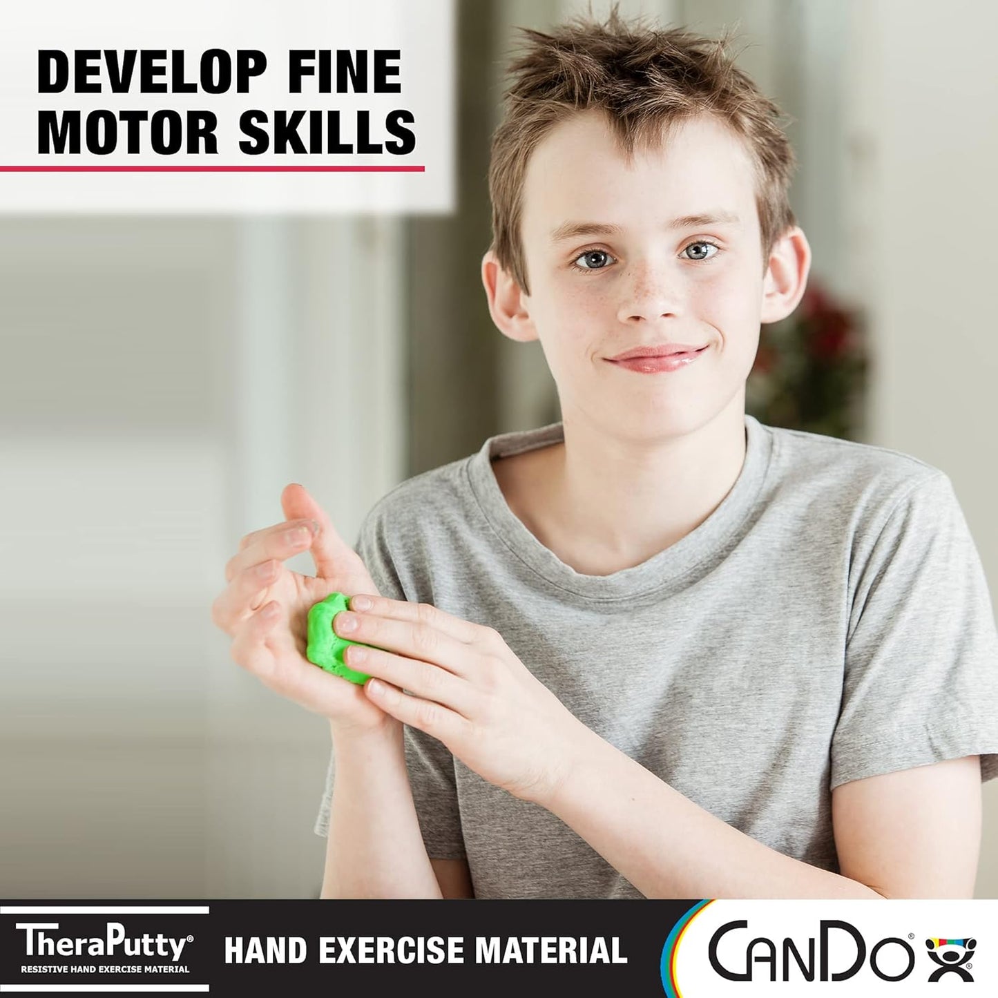 CanDo 10-2613 Theraputty Plus Hand Exercise Putty, Green, 3oz, Medium