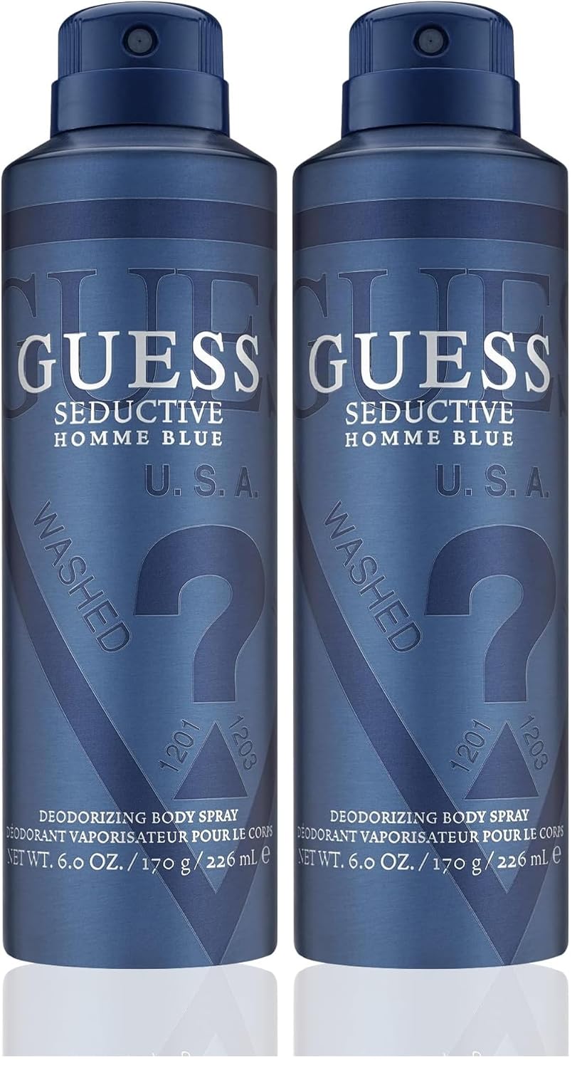 Guess Guess Seductive Homme Blue Men Body Spray, 6 Ounce (Pack of 2)