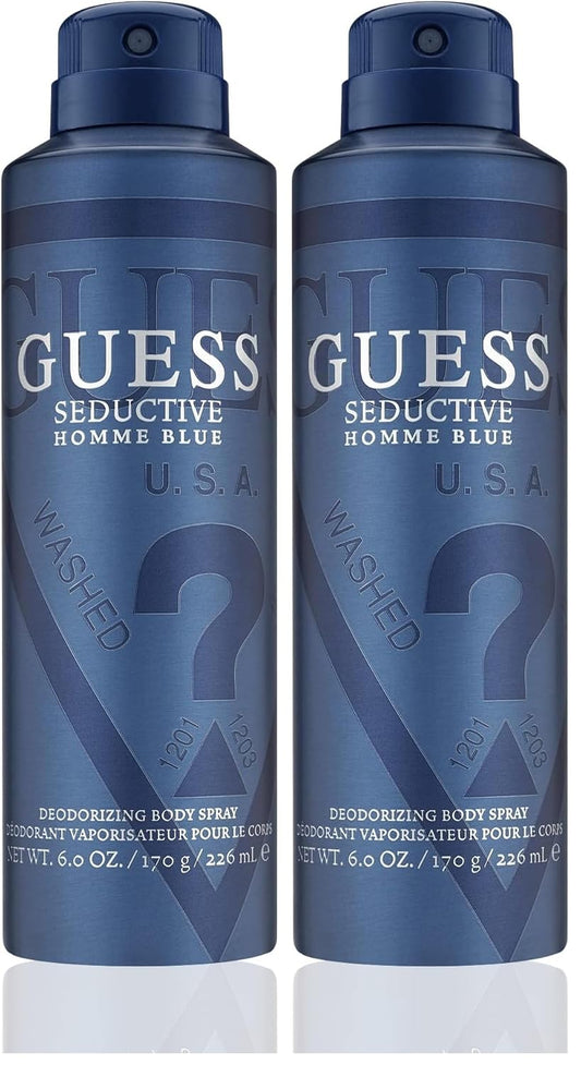 Guess Guess Seductive Homme Blue Men Body Spray, 6 Ounce (Pack of 2)
