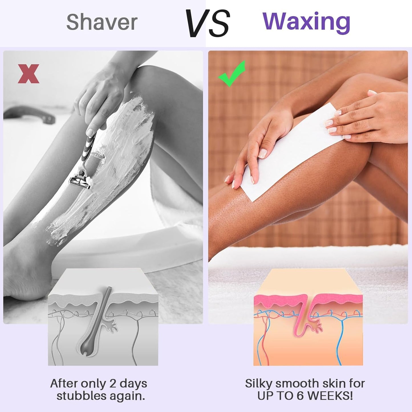 BLITZWAX 120pcs Wooden Waxing Sticks Kit for Hard Wax Hair Removal, Eyebrow Large and Small Applicators for Face, Body, and Lip, with 30 Wax Papers and Oils, Ideal for Women’s At-Home Waxing