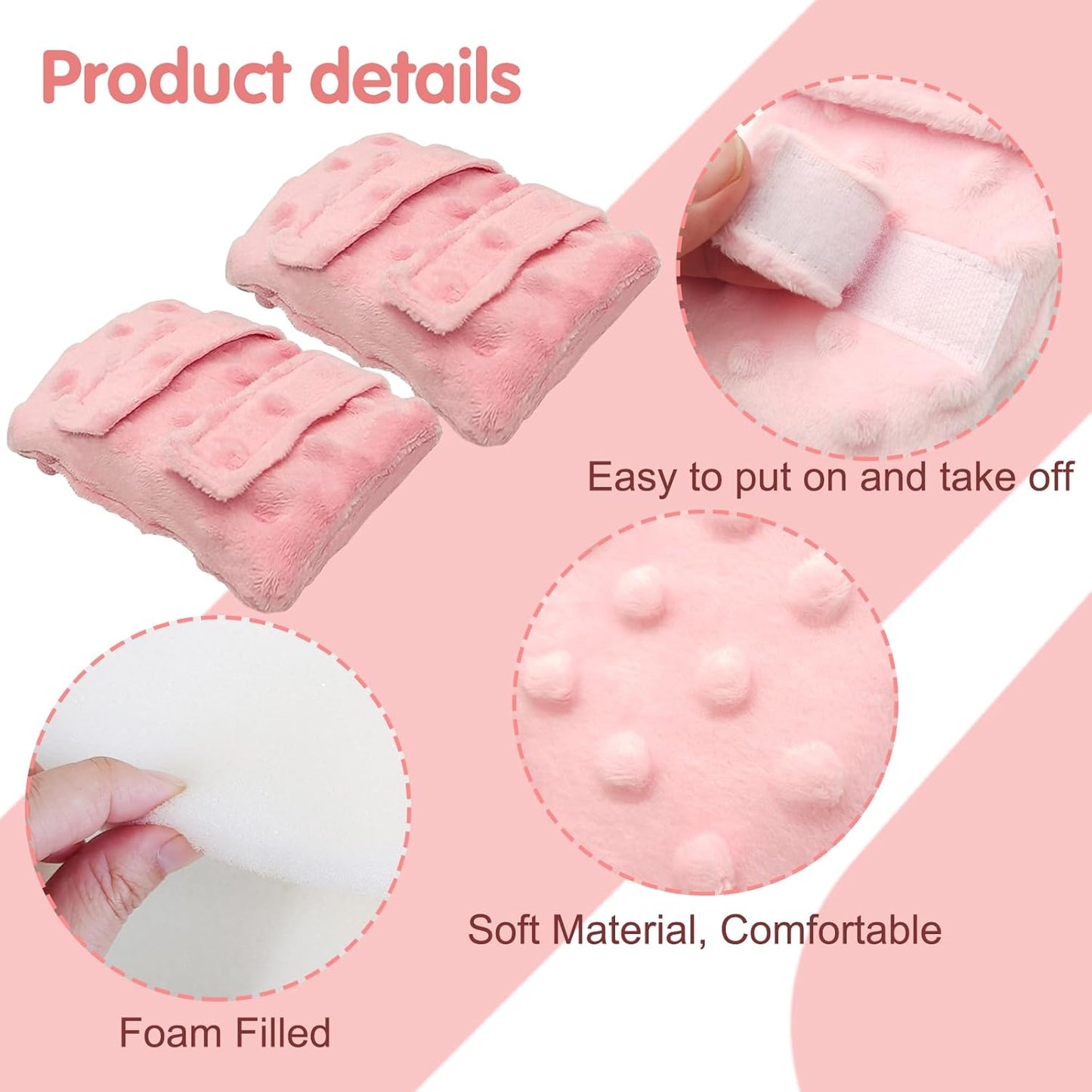 2 Pack Pacemaker Pillow for Bra, Chemo Port Pillow for Chemo Patients, Chemo Port Bra Cushion, Pacemaker Protector, Post Surgery Bra Strap Pads Heart Surgery Recovery Gift (Pink)