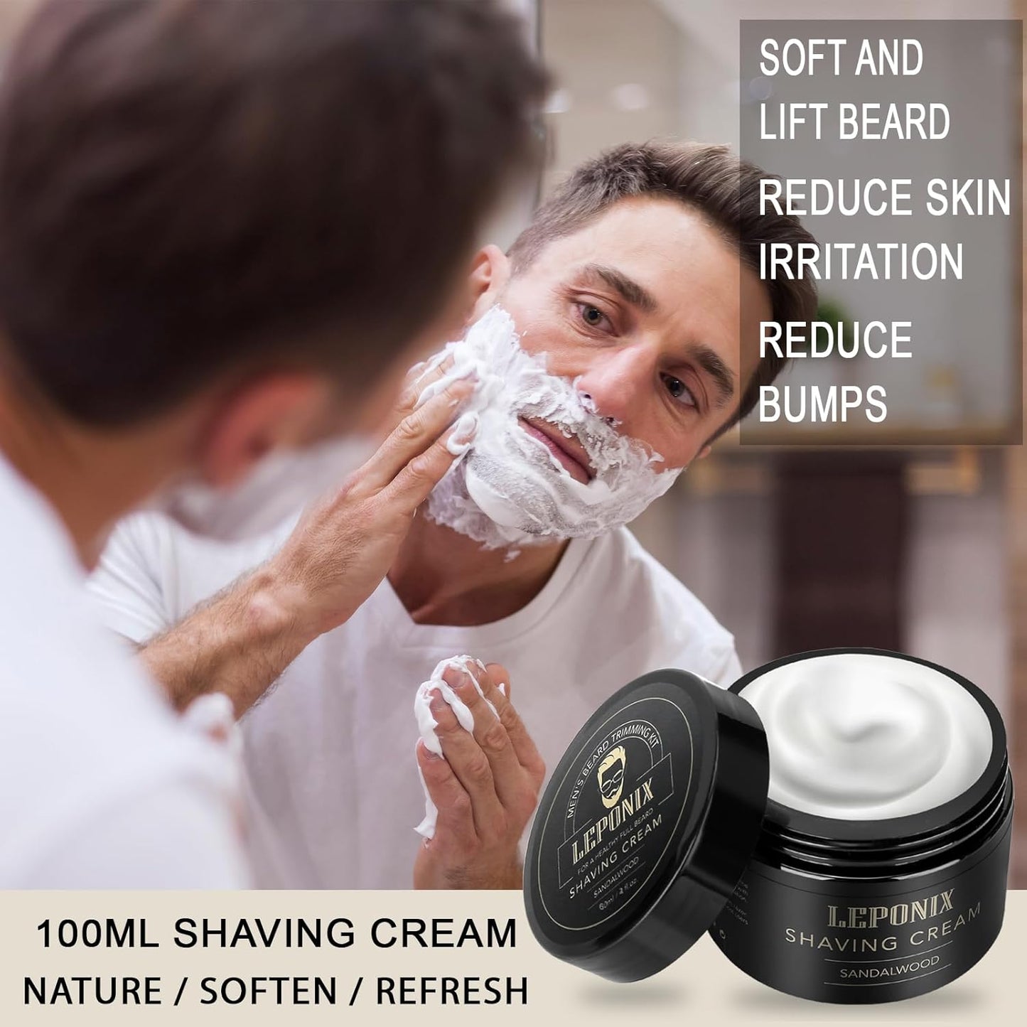 Shaving Kit for Men, Include Shaving Soap, Brush, Cream & Bowl – Premium Aftershave Gift Set for Him, Husband, Boyfriend – Ideal Stocking Stuffers & Grooming Essentials