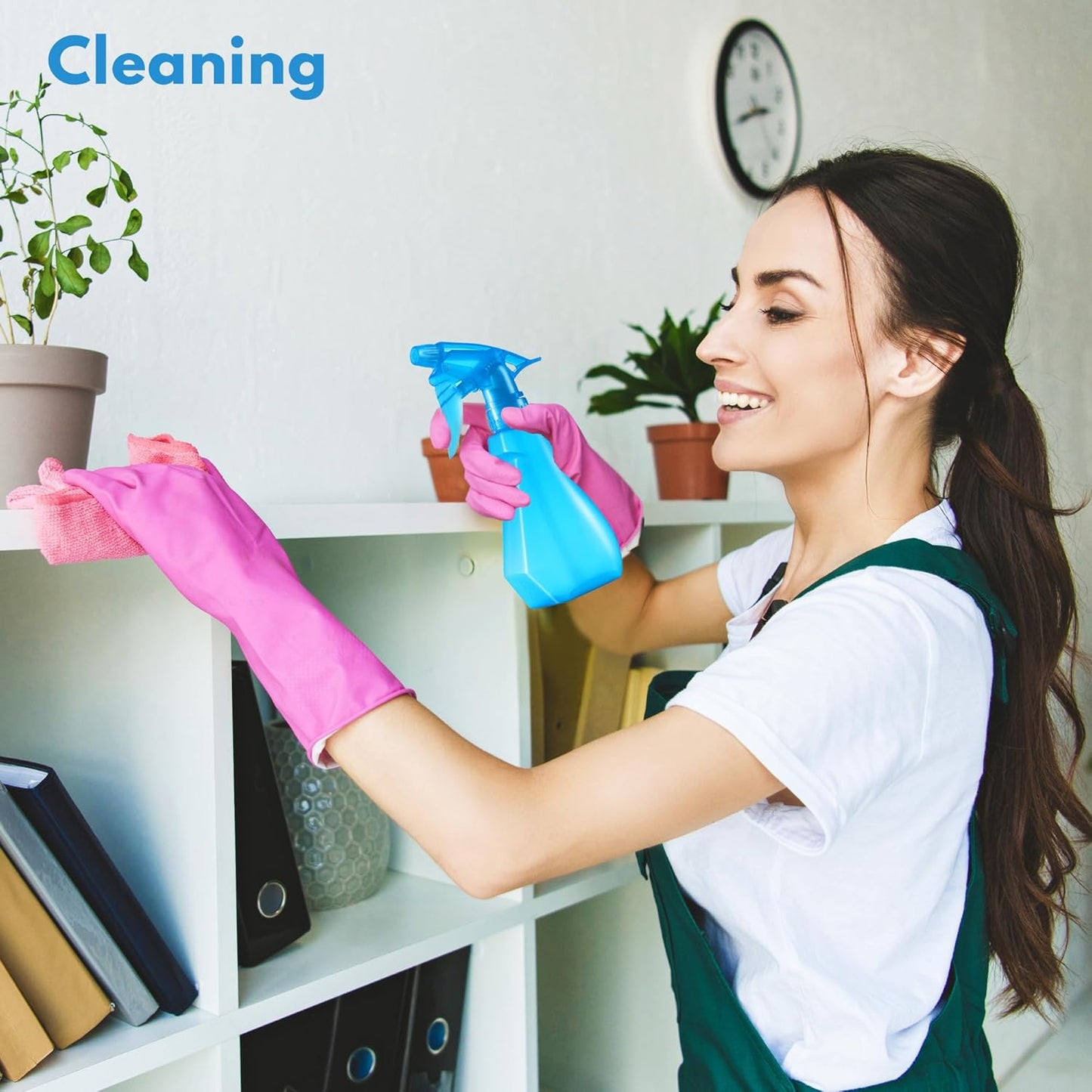 DilaBee (8oz 2-Pack Plastic Spray Bottle - Water Spray Bottle for Hair, Cooking, Cat Training & Cleaning Solution, Plant Misters for Inside & Outside - Spritzer Bottles for BBQ BPA-Free. Blue-Purple