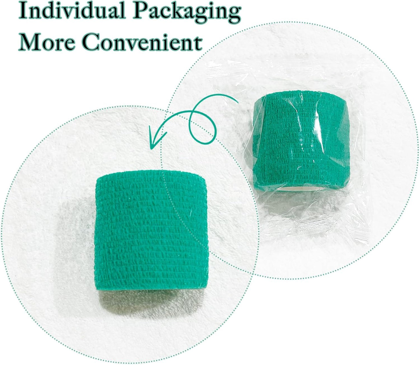 15 Pcs Self-Adhesive Bandage Wrap 2" X 5 Yards Elastic Cohesive Bandage Wrap Rolls Elastic Self-Adherent Tape for Stretch Athletic, Sports, Wrist, Ankle