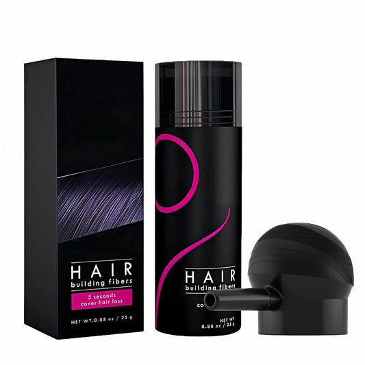 Gowwim Hair Fibers with Spray Applicator 2-in-1 Kit for Thinning & Loss Hair, Naturally Enhancements Thickening Spray Fibers Waterproof Long-Lasting Gray & Bald Spot Cover up for Women & Men