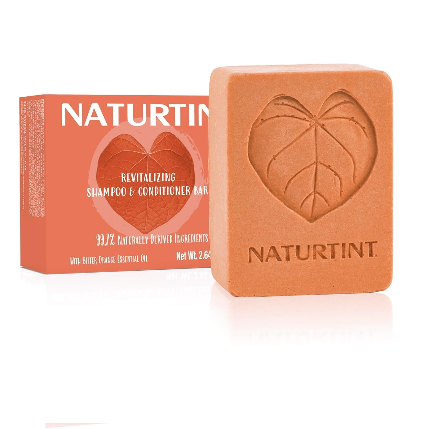 Naturtint Shampoo & Conditioner Bar (Orange) - Naturally Derived Ingredients, Cruelty Free, All Hair Types, Travel Approved