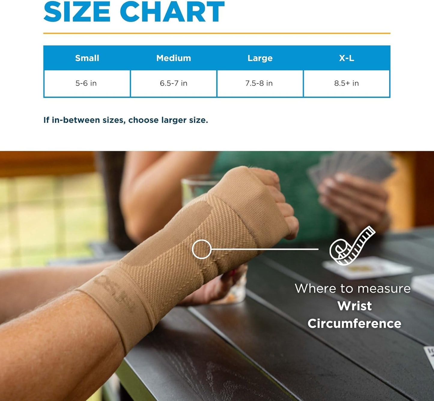 OrthoSleeve WS6 Compression Wrist Sleeve/Carpal Tunnel Wrist Brace, Supports Pain and Strain and Fatigue