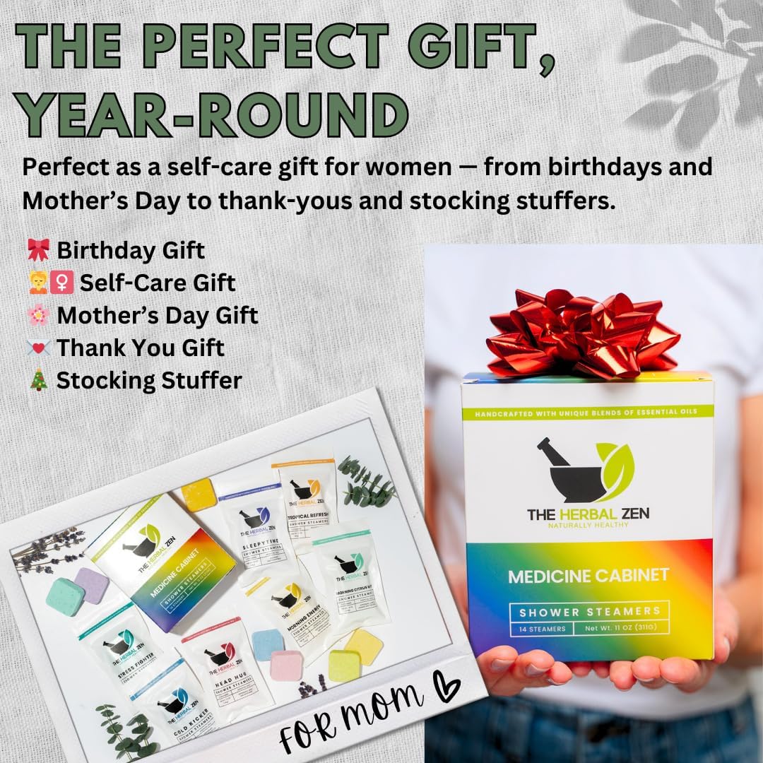 Shower Steamers Aromatherapy Tablets – Variety Pack - Shower Bombs Aromatherapy Made in USA – Self Care Gifts for Women and Men – Natural Essential Oils – Adult Christmas Stocking Stuffers (14 Pack)