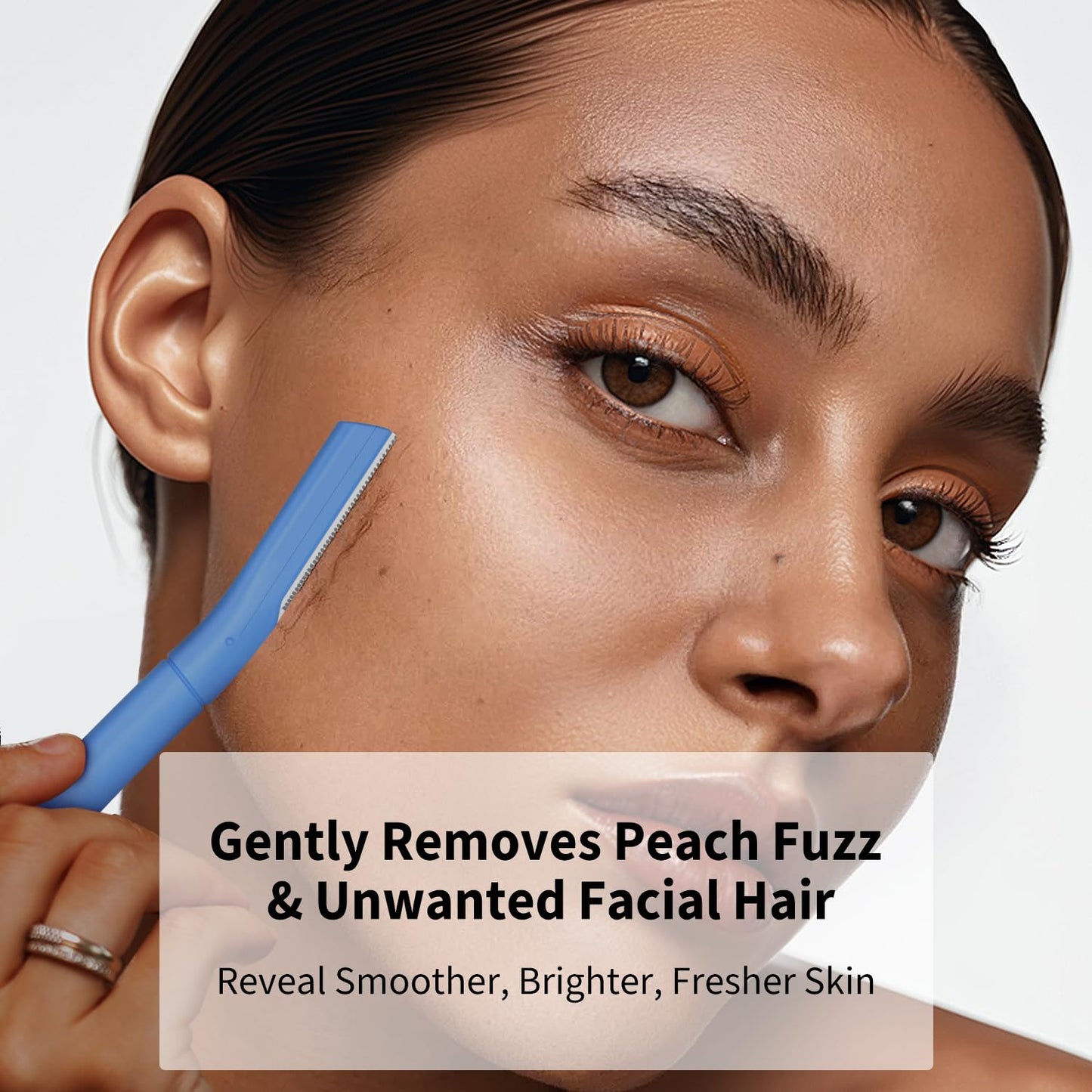 Precision Dermaplane Razor, Face Razors for Women and Men, Eyebrow Razor, Dermaplaning Tool, Peach Fuzz Remover, Skin-friendly Microblades with Protective Cap