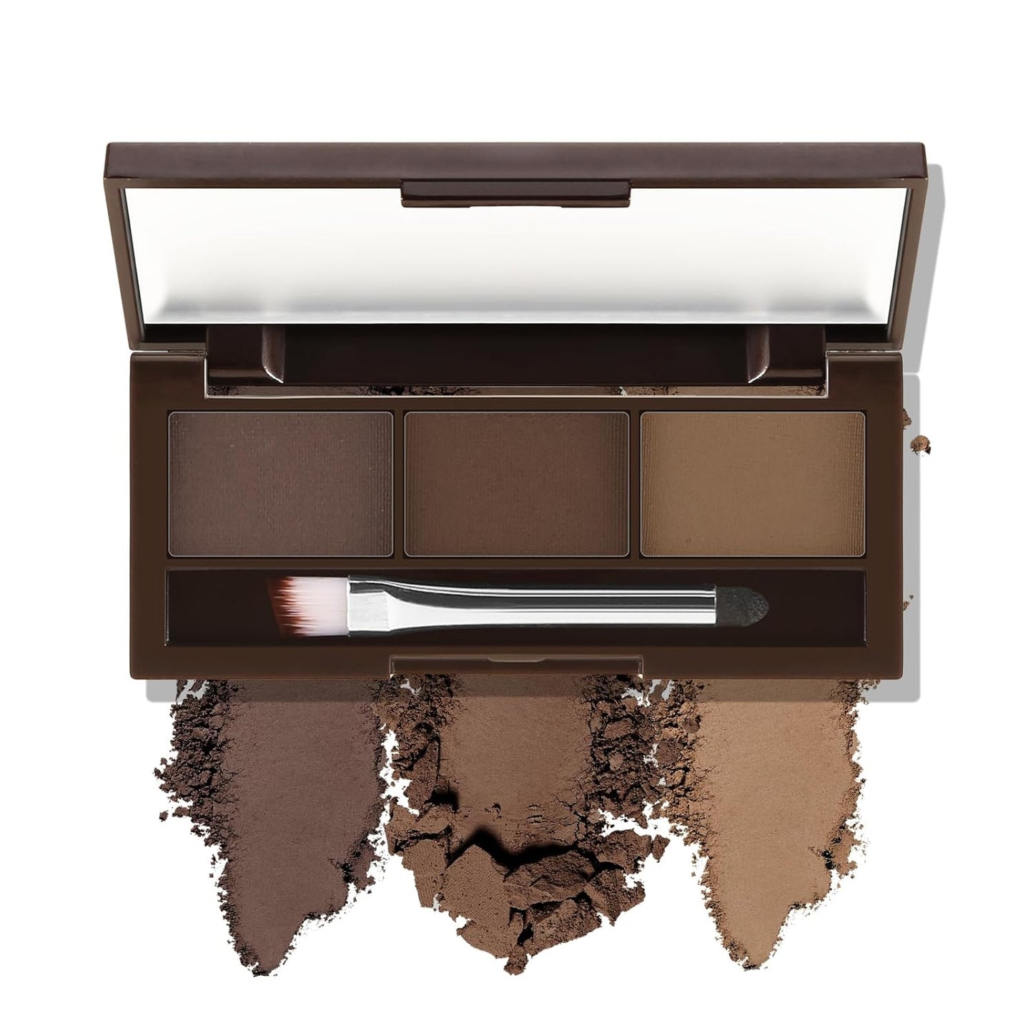 3 Colors Eyebrow Powder Set, Brow Powder Makeup Palette, Defining and Sculpting Brows, Waterproof Eye Contour Kit with Brush Applicator