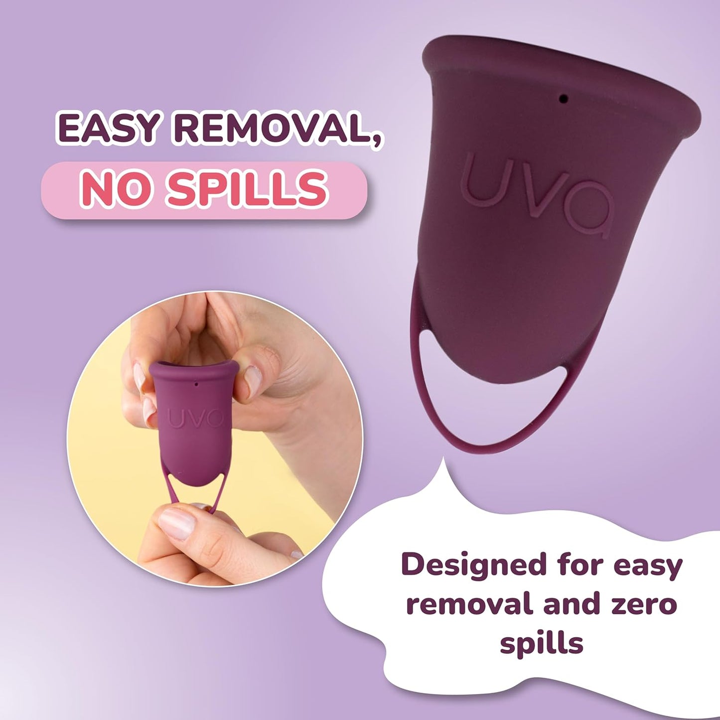 UVA 2 Reusable Menstrual Cup Heavy Flow Kit with Sterilizer - Size B - 10-Year Durable & Leak-Proof Silicone - Large Menstrual Cup, Sterilizer & Traveling Bag Period Cup Set