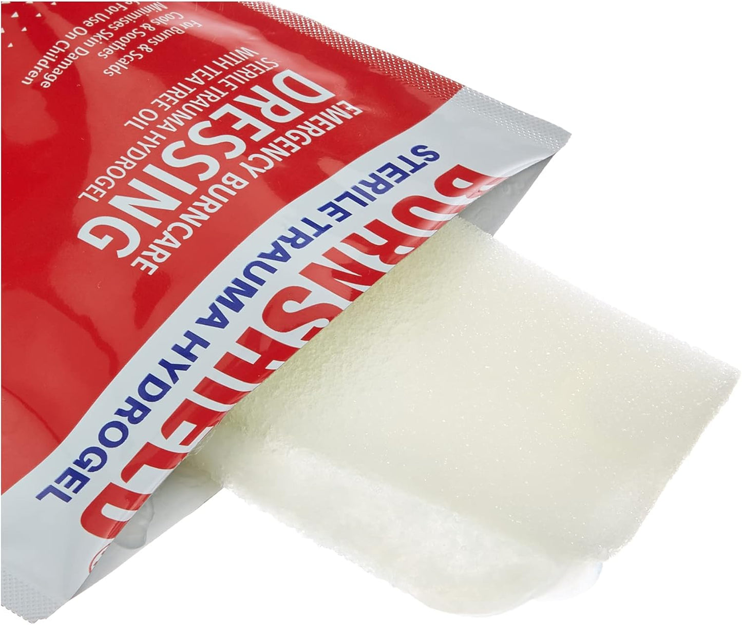 Burnshield Burn Dressing 4" x 4" – Sterile Hydrogel Trauma Pad for Minor Burns, Scalds & Sunburn – Single Use First Aid Treatment