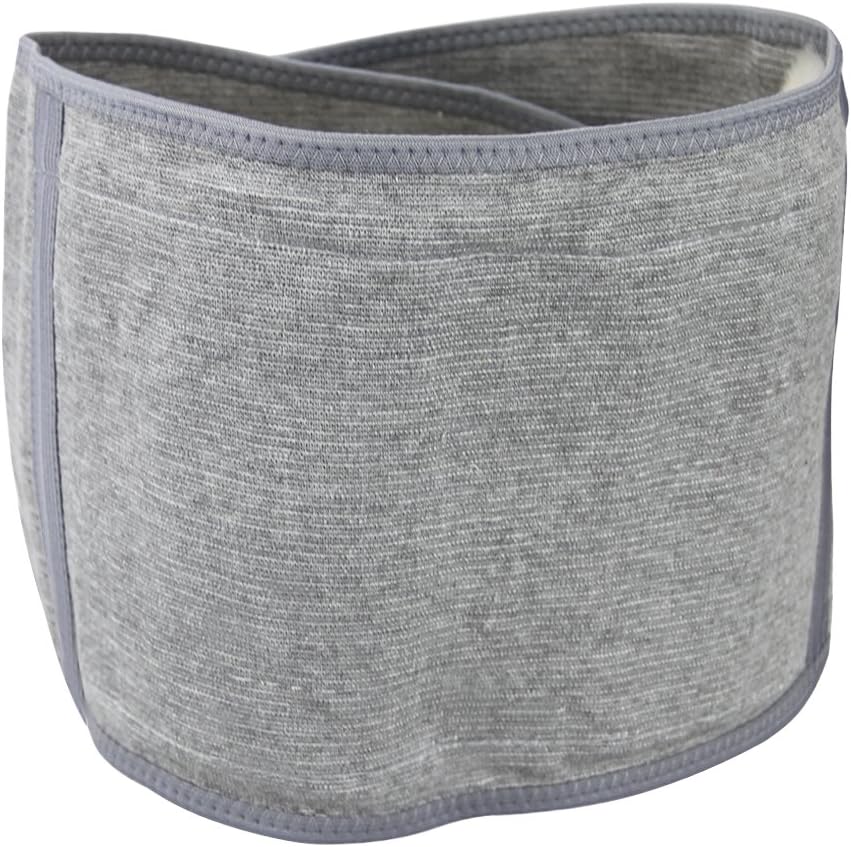 Men Women Winter Thicken Thermal Cashmere Waist Warmer Lumbar Support Belt Cozy Warm Abdominal Protector Stomach Body Wrap Band Back Brace Kidney Binder Grey